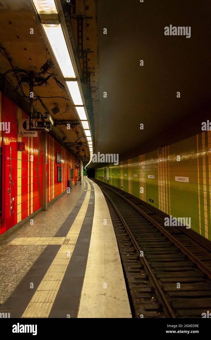 Metro station in the city of Hamburg Stock Photo