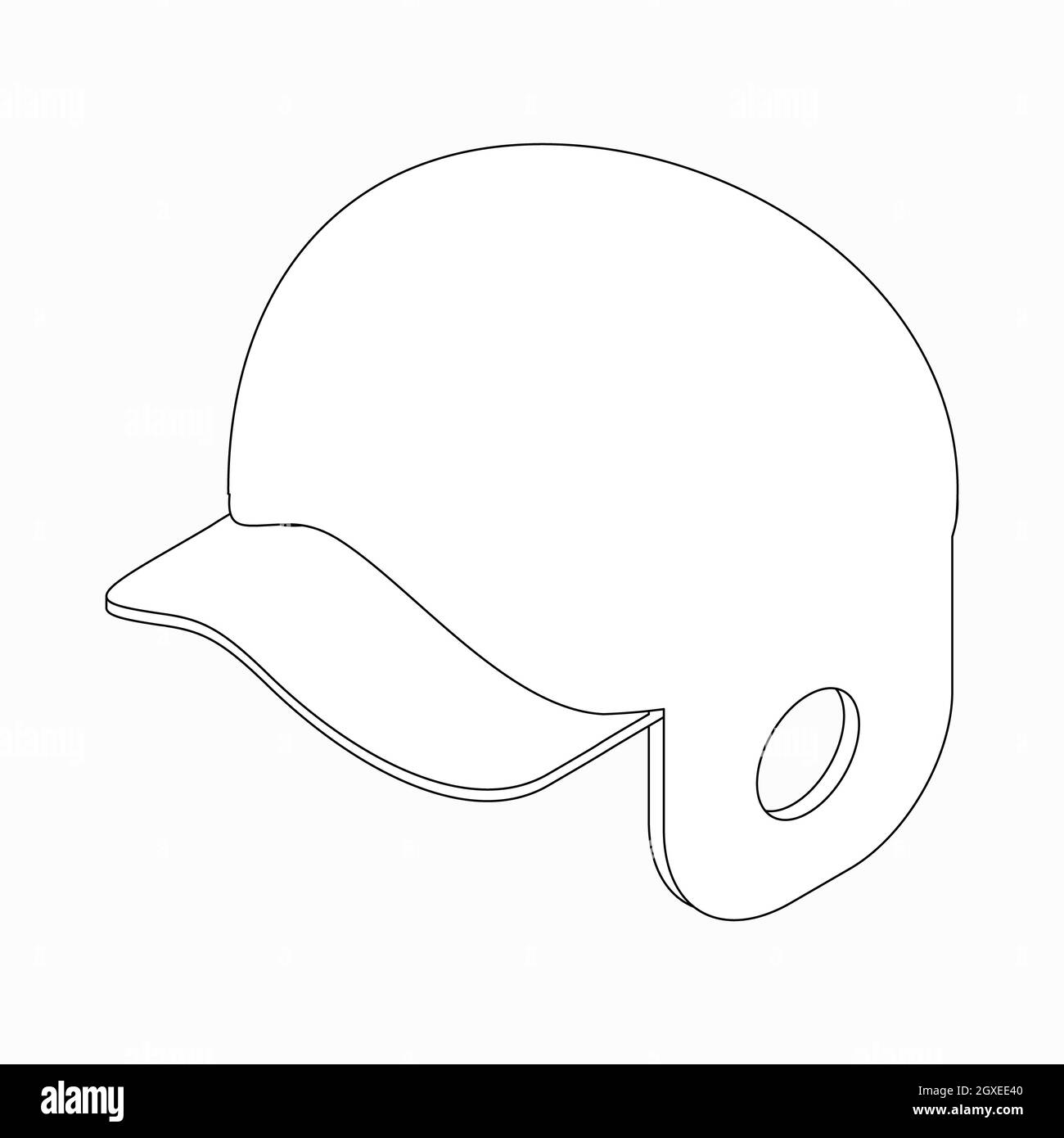 Baseball helmet icon in isometric 3d style on a white background Stock Photo Alamy