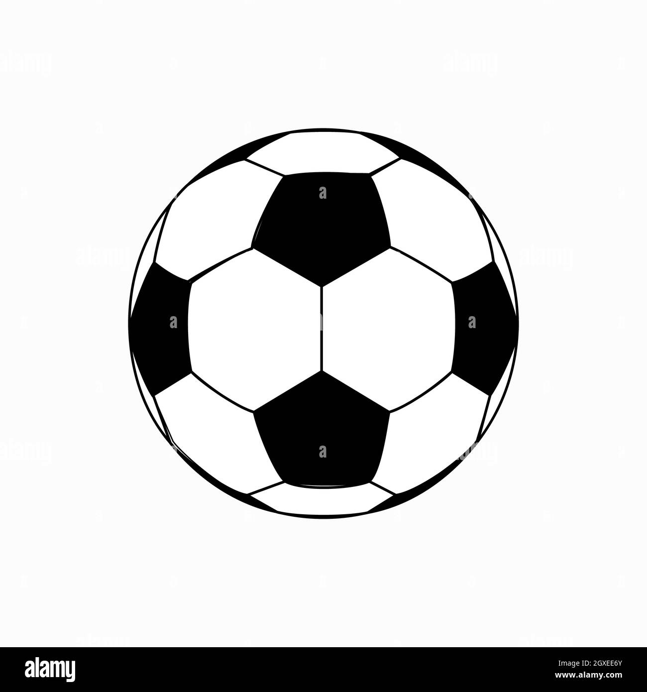Soccer ball icon in isometric 3d style isolated on white background Stock Photo
