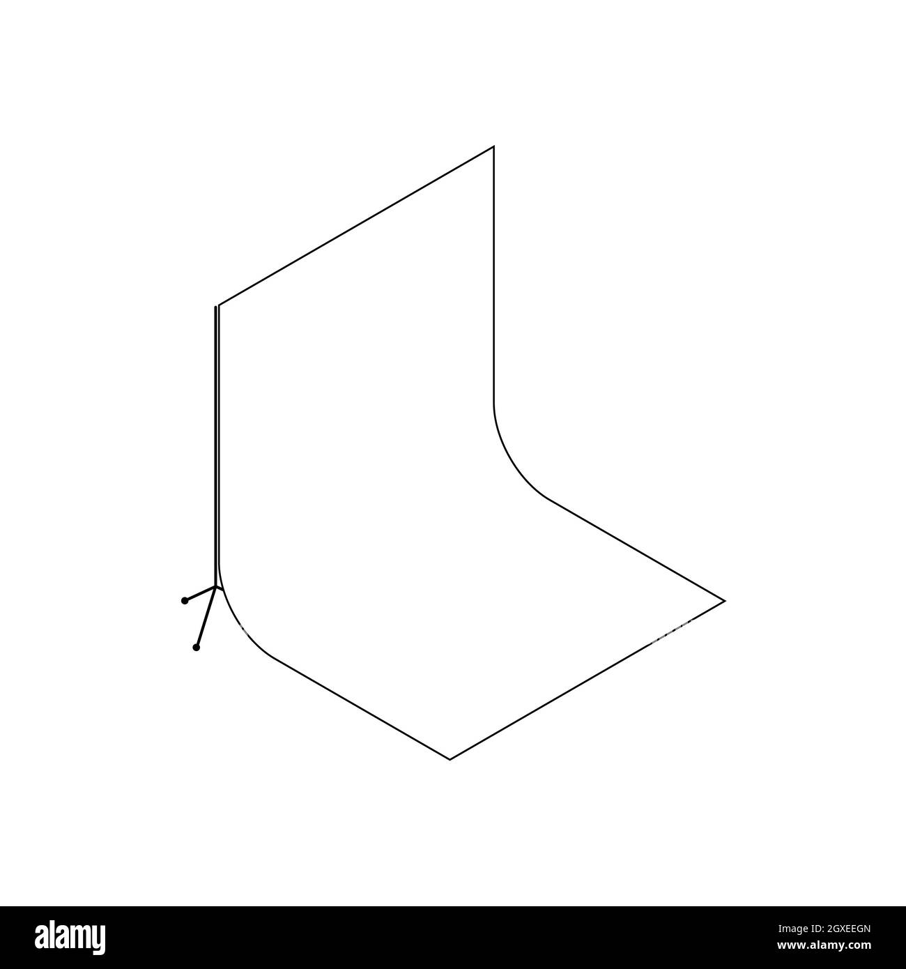 White studio backdrop icon in isometric 3d style on a white background ...