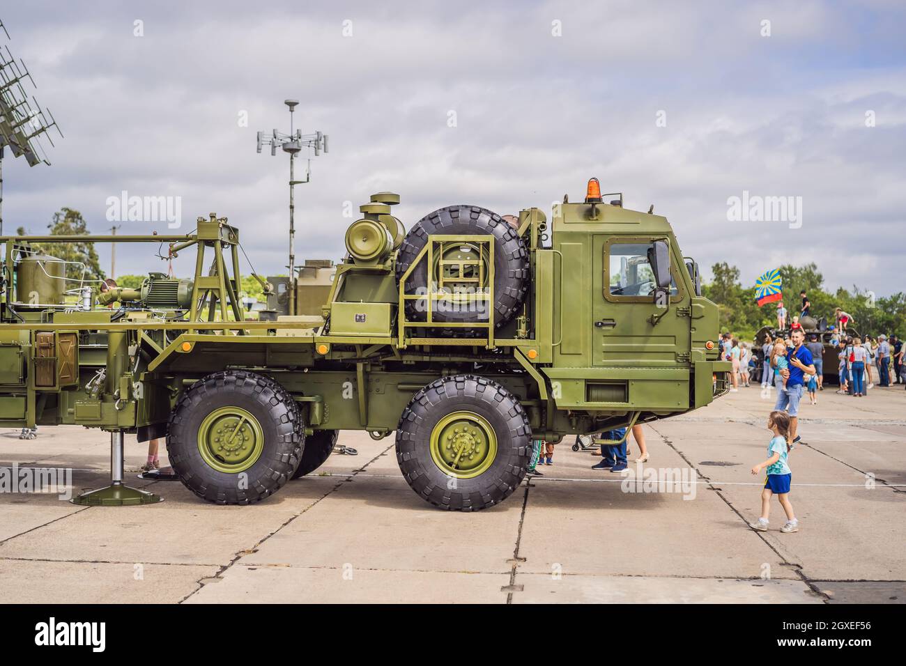 Russia, Vladivostok, 26.08.2021 - Exhibition of military equipment and transport in Russia Stock Photo