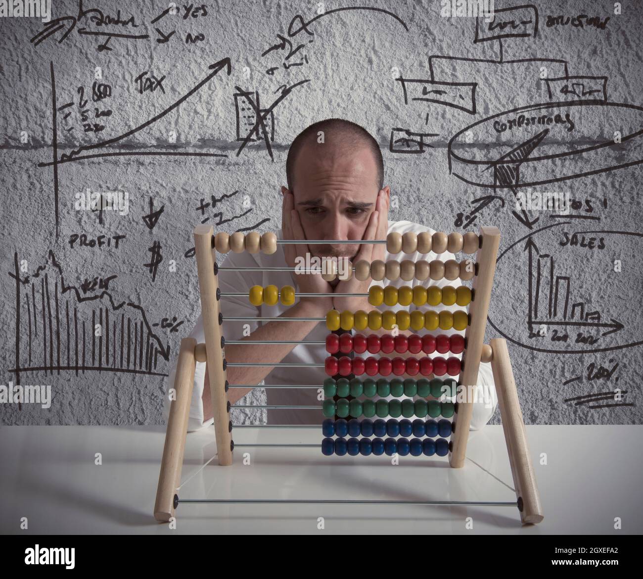 Unhappy Math Math calculator unhappy hi-res stock photography and images - Alamy