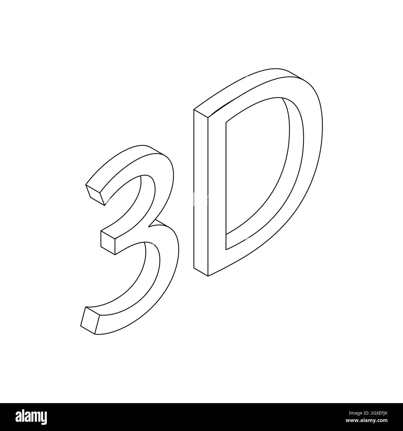 3d icon in isometric 3d style on a white background Stock Photo - Alamy