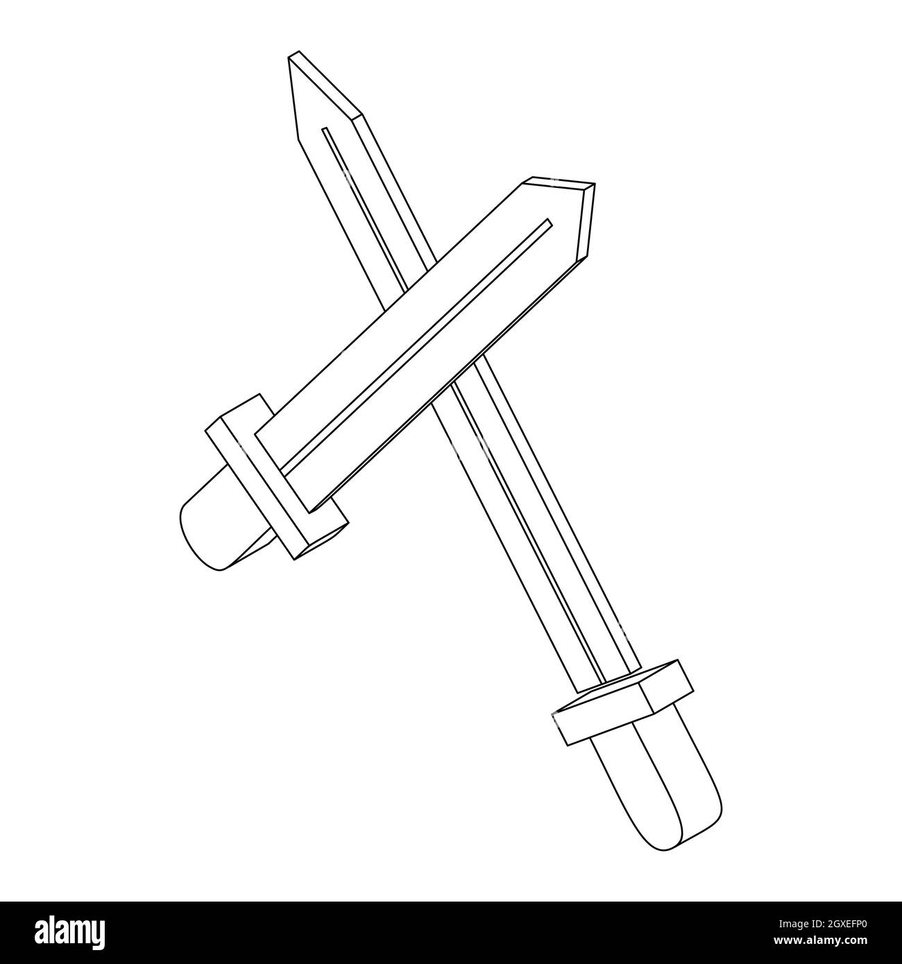 Two Antique Swords Black and White Stock Photos & Images - Alamy