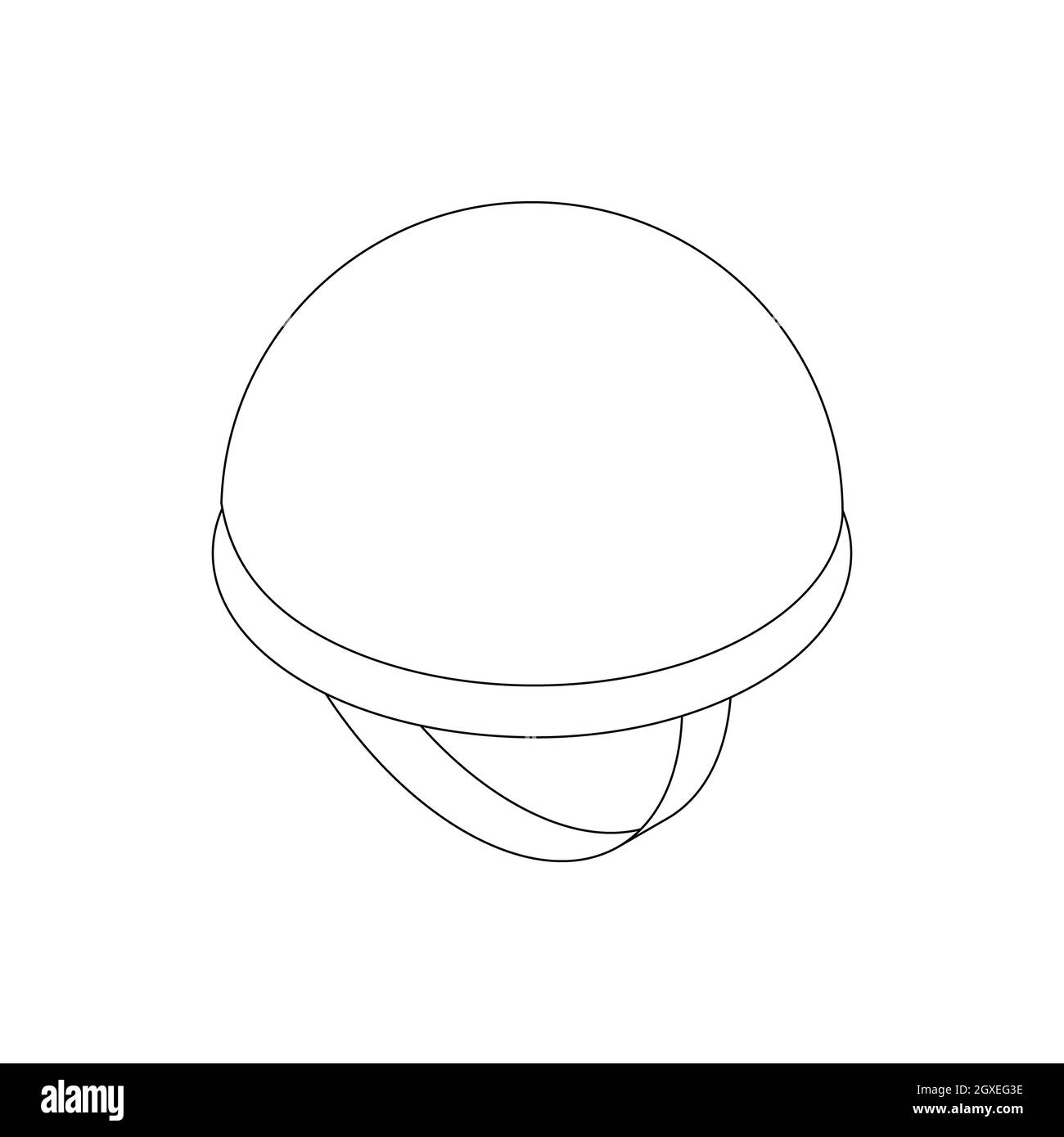 Military Helmet icon in isometric 3d style on a white background Stock ...