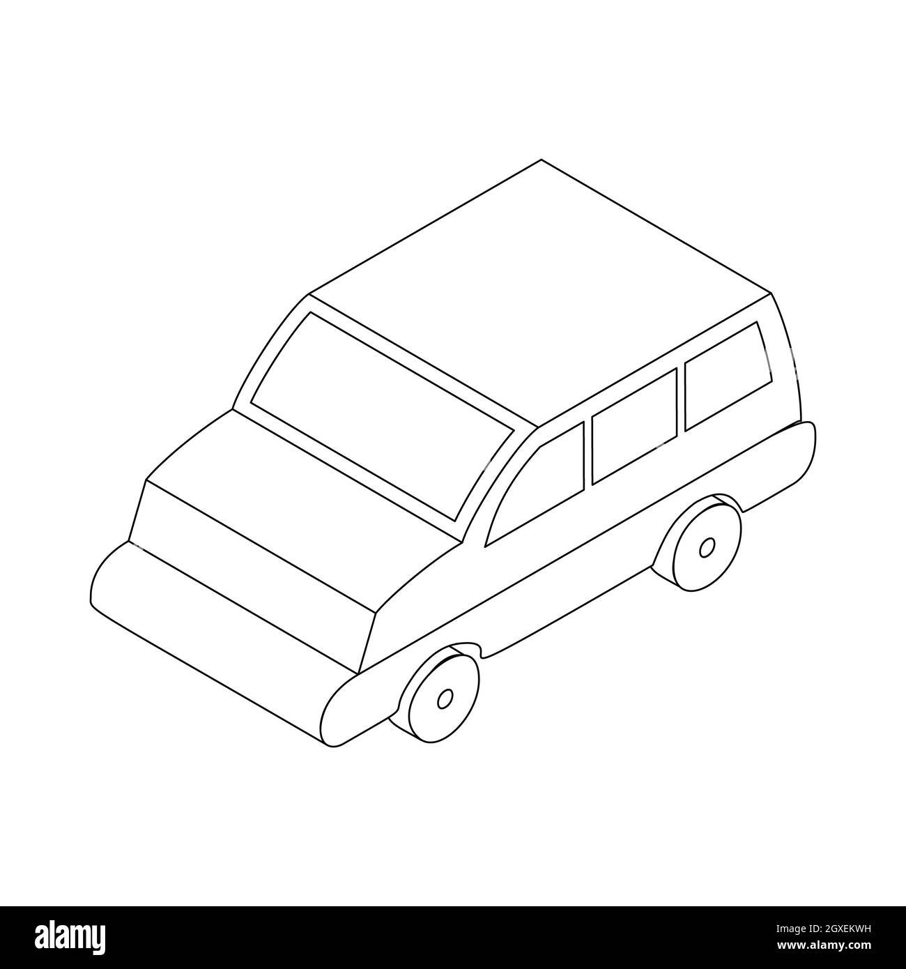 Car icon in isometric 3d style isolated on white background Stock Photo ...