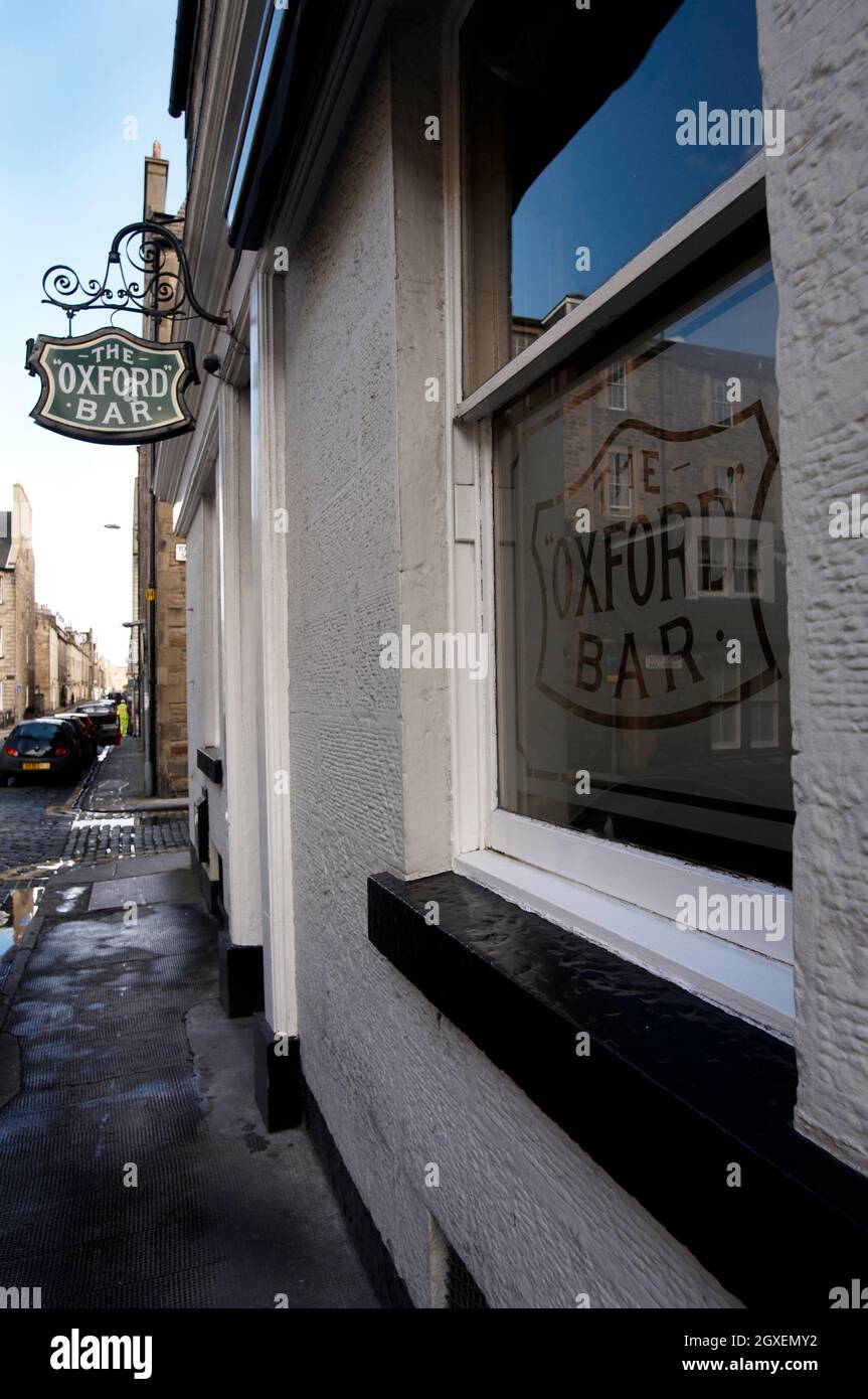 The Oxford Bar Edinburgh Scotland Stock Photo