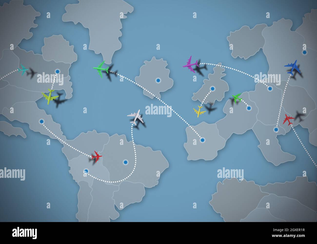Travel and different routes in business world Stock Photo - Alamy