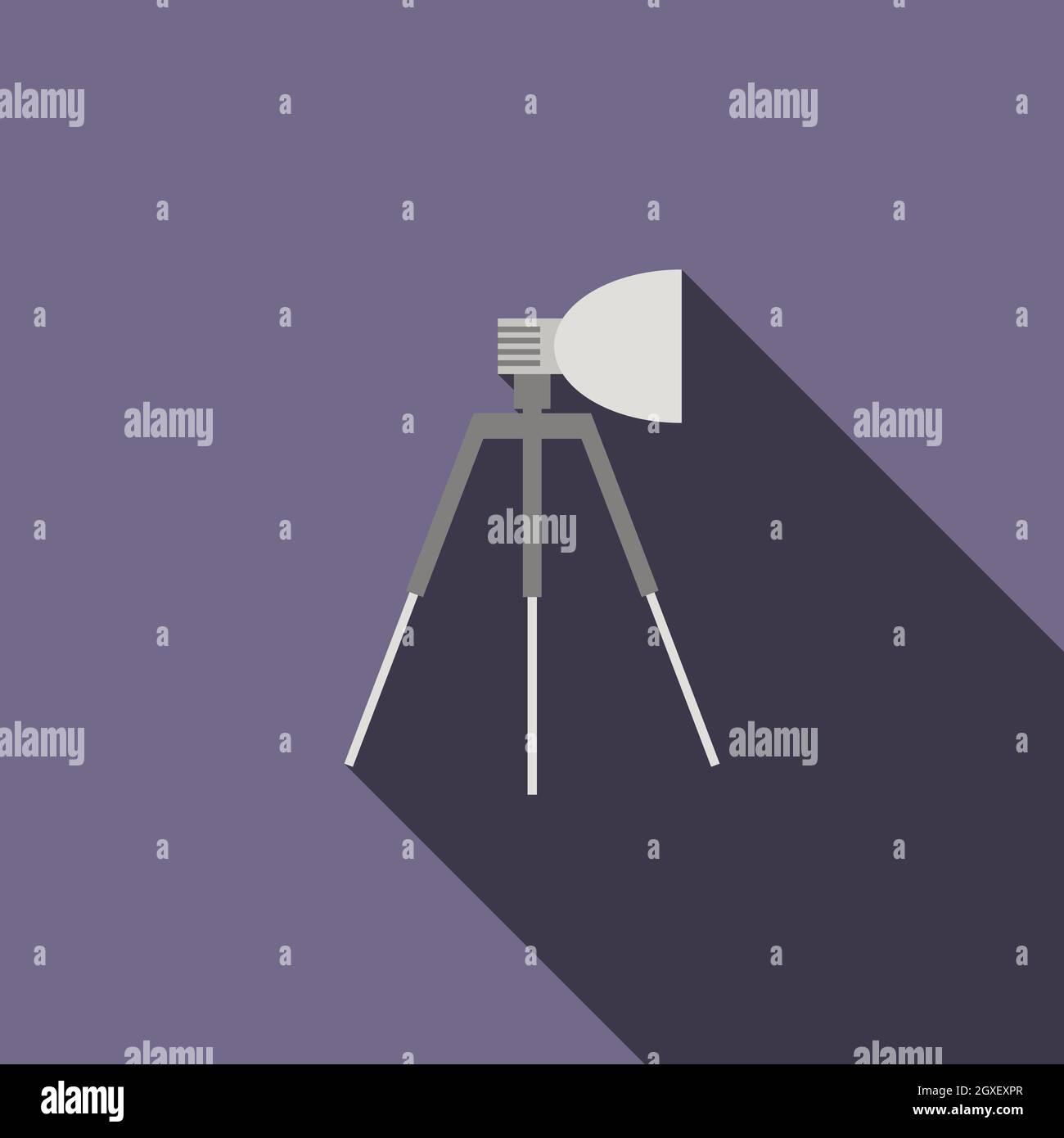 Studio light icon in flat style on a violet background Stock Photo - Alamy