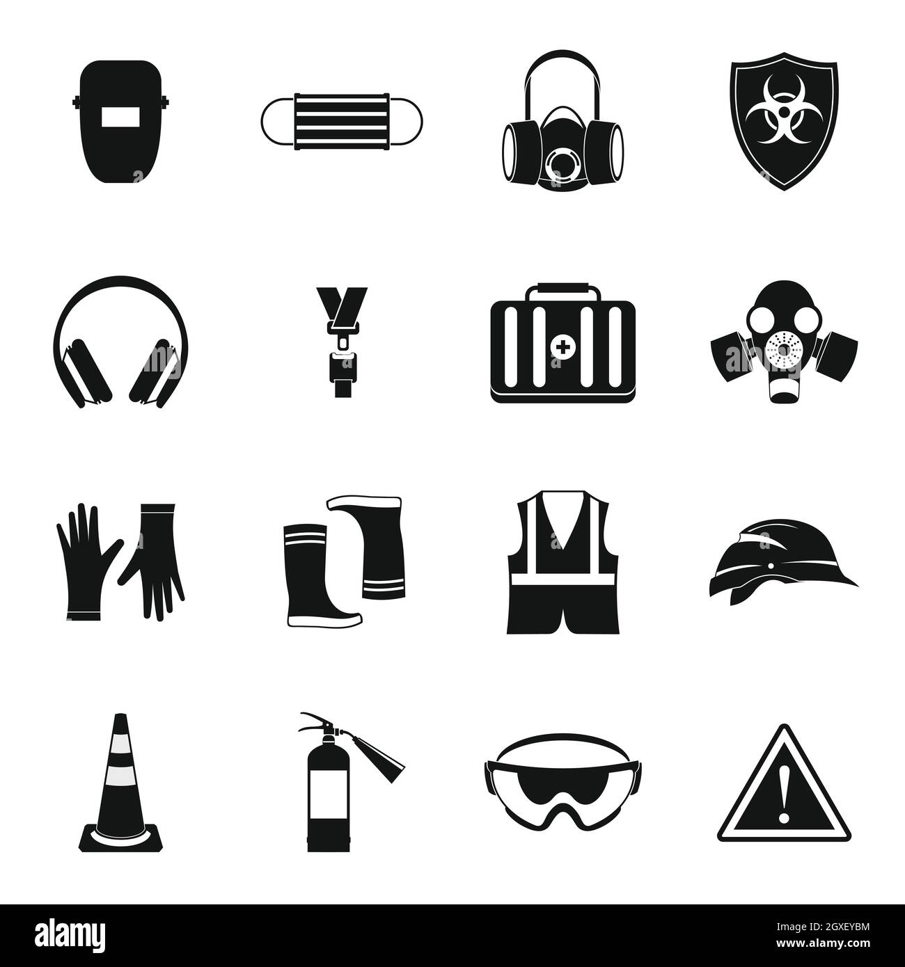 Safety icons set in simple style for any design Stock Photo Alamy