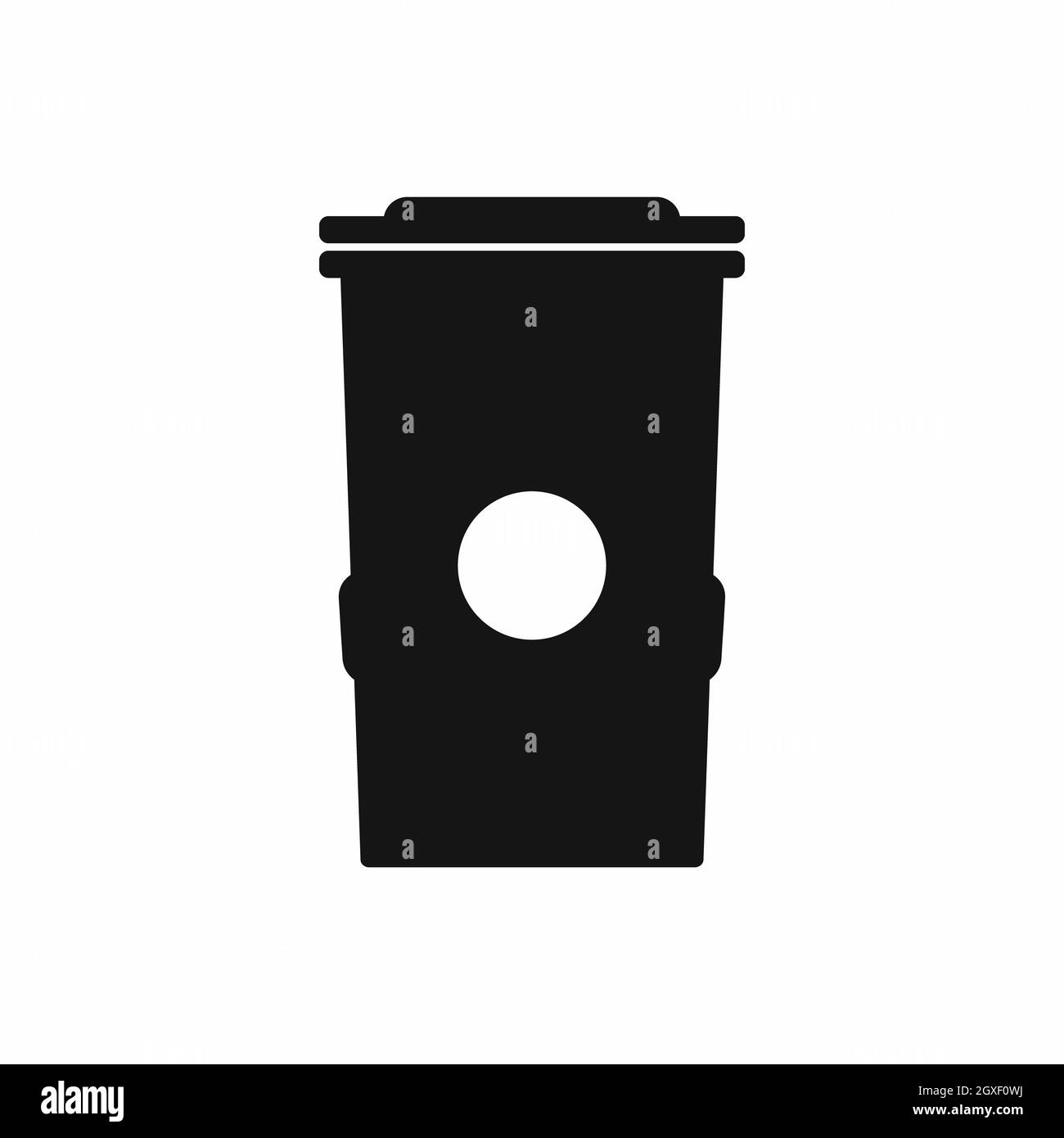 Trash can icon in simple style isolated on white background Stock Photo ...