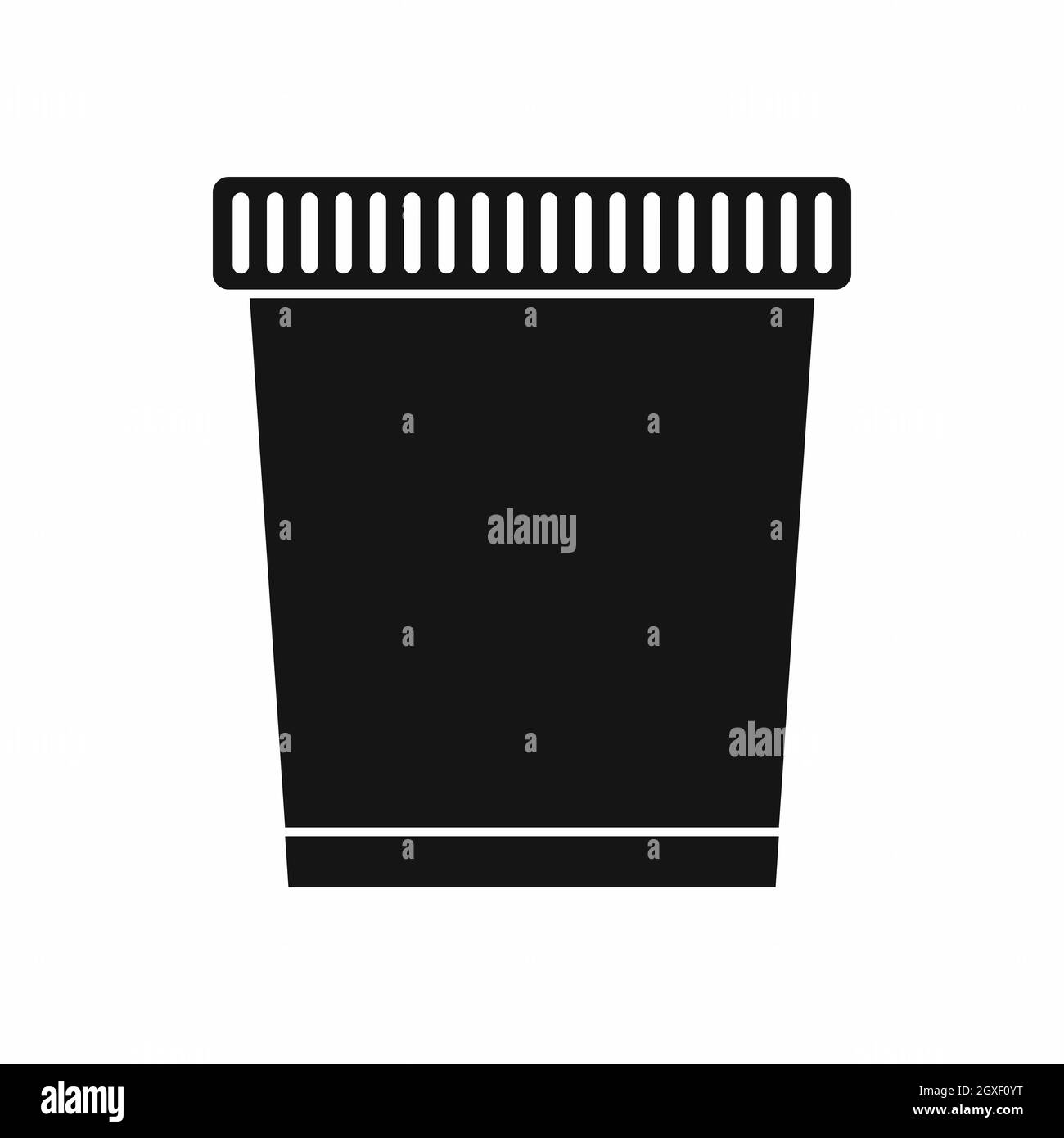 Trash can icon in simple style isolated on white background Stock Photo ...