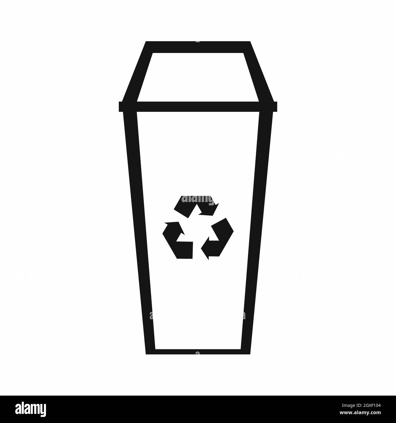 Trash can icon in simple style isolated on white background Stock Photo ...