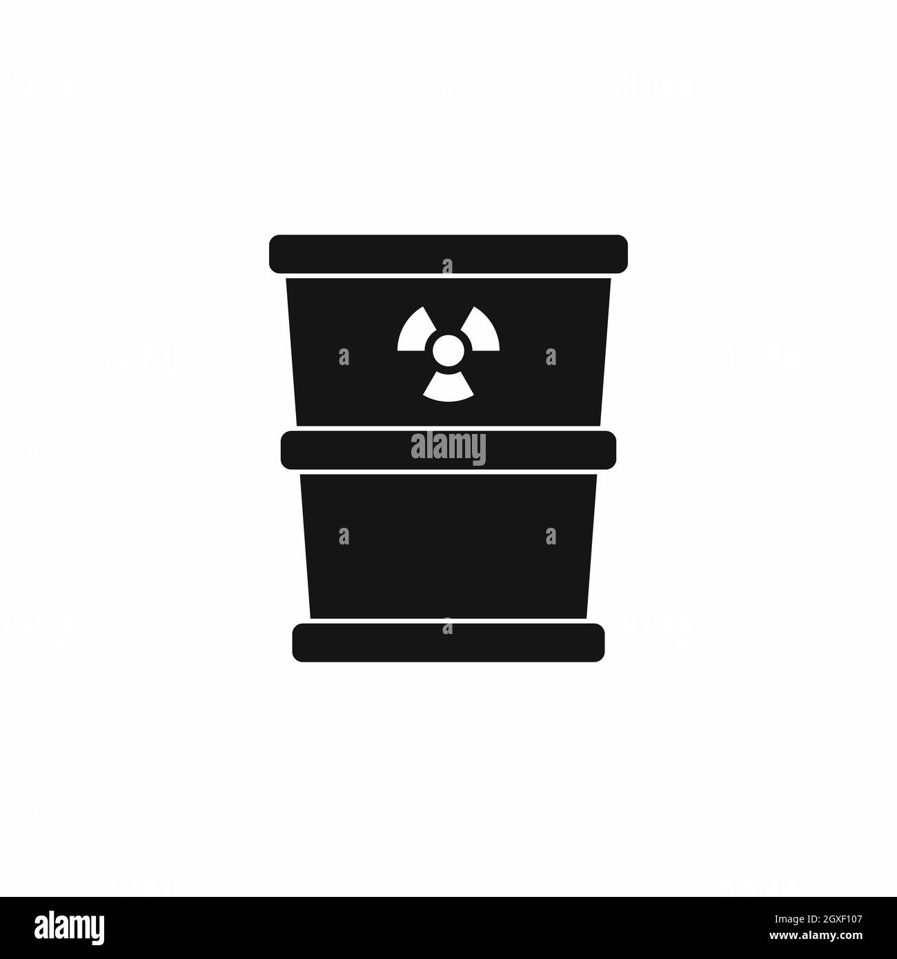 Trash can icon in simple style isolated on white background Stock Photo ...