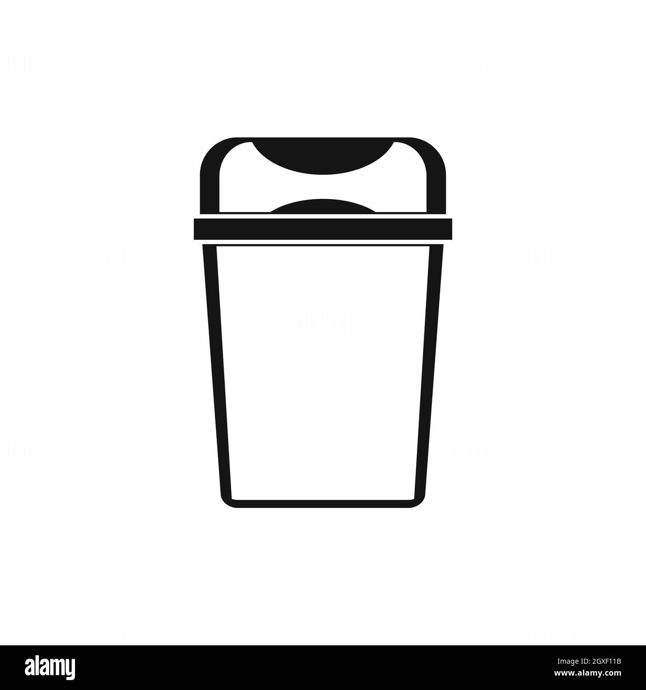 Trash can icon in simple style isolated on white background Stock Photo ...