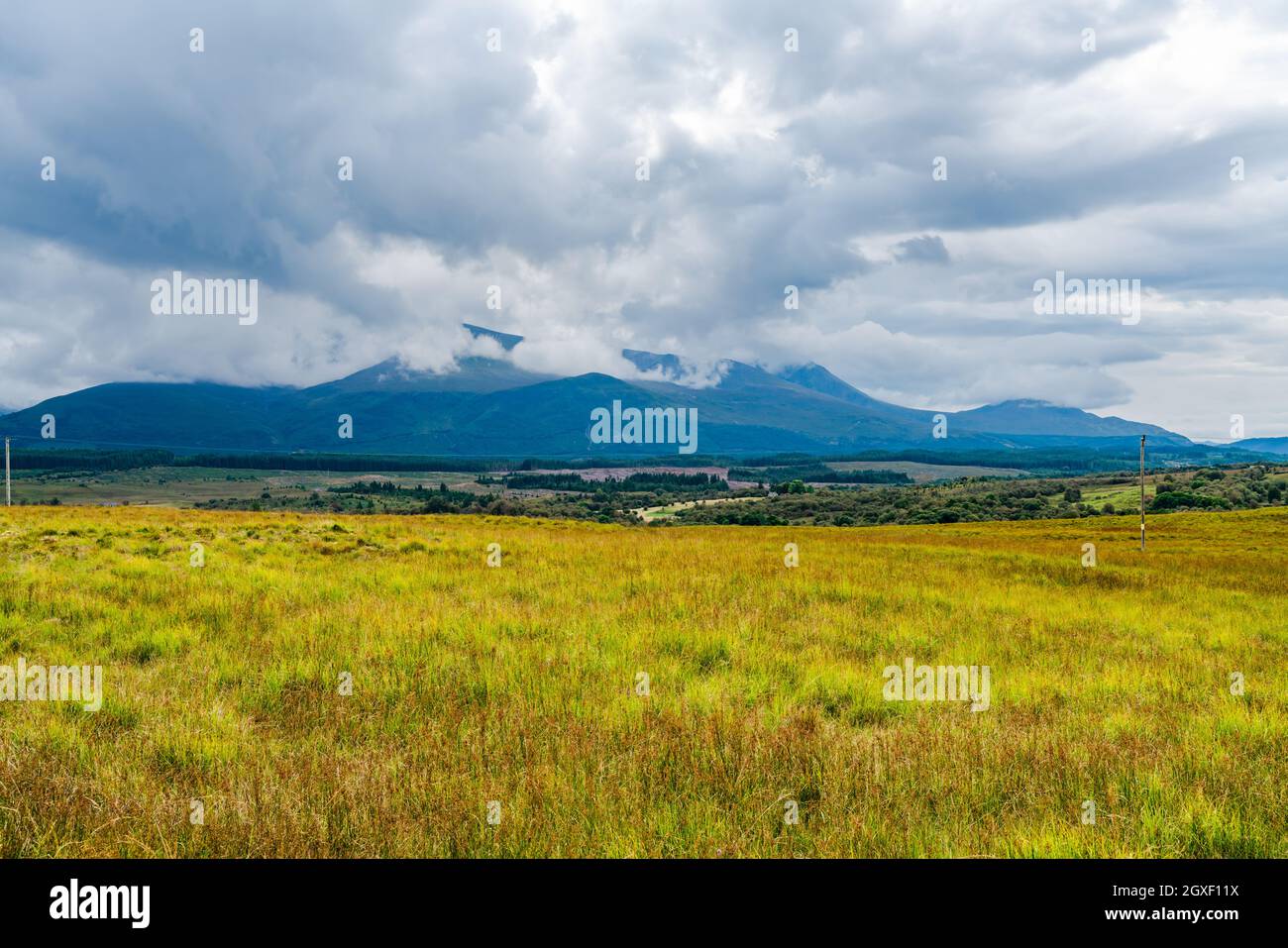 Scotland Rural Background Moody rural landscape in Scottish Higlands, Scotland, UK Stock Photo ...