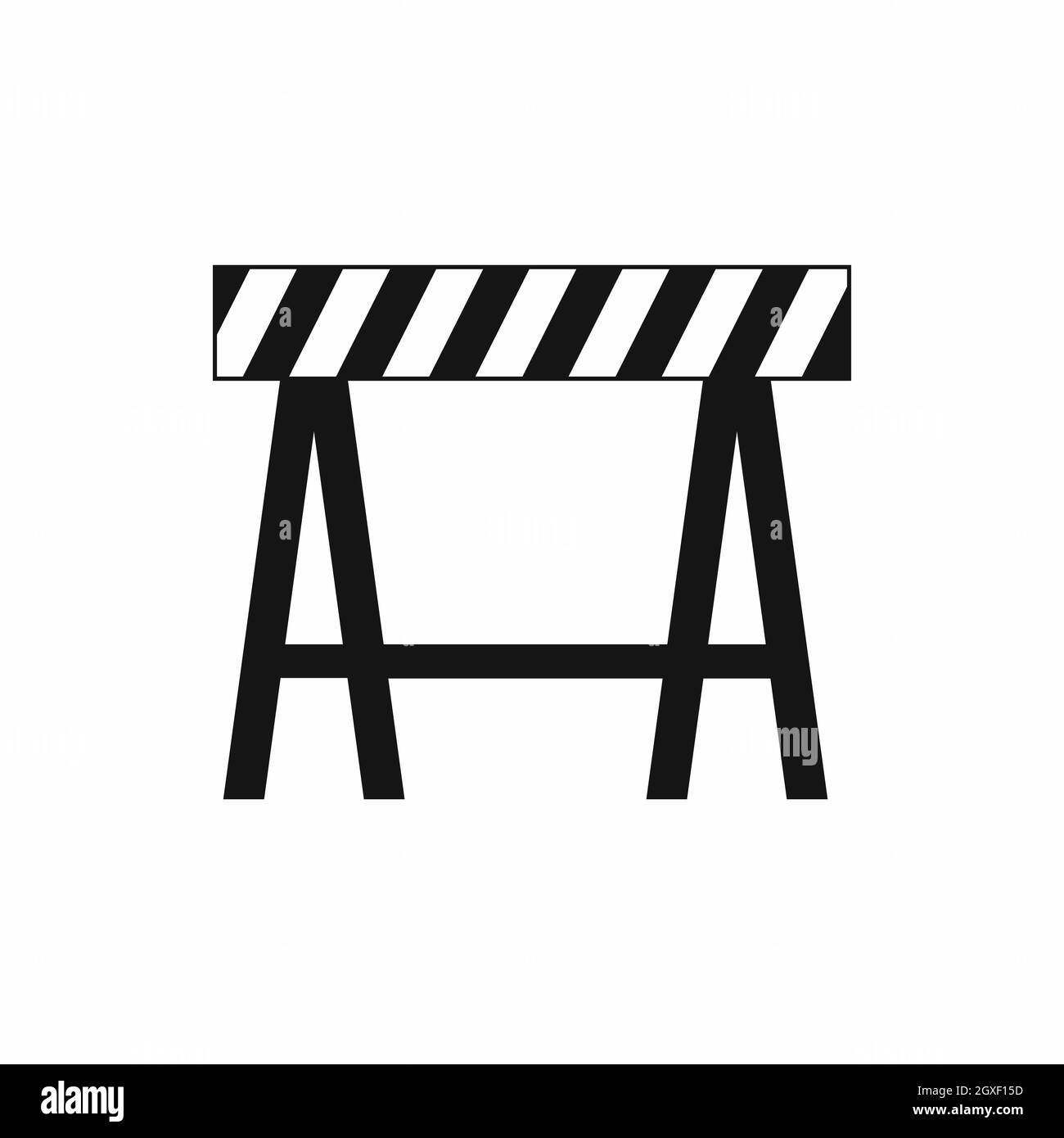 Traffic barrier icon in simple style isolated on white background Stock ...