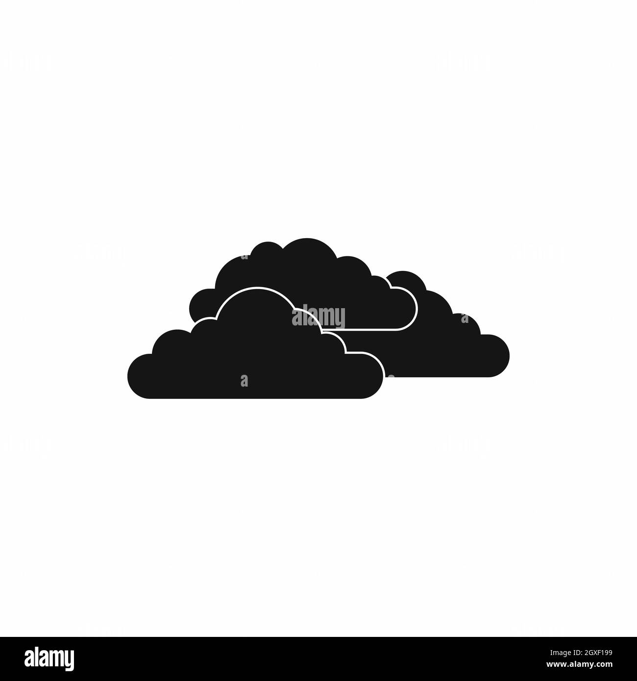 Clouds icon in simple style isolated on white background Stock Photo ...