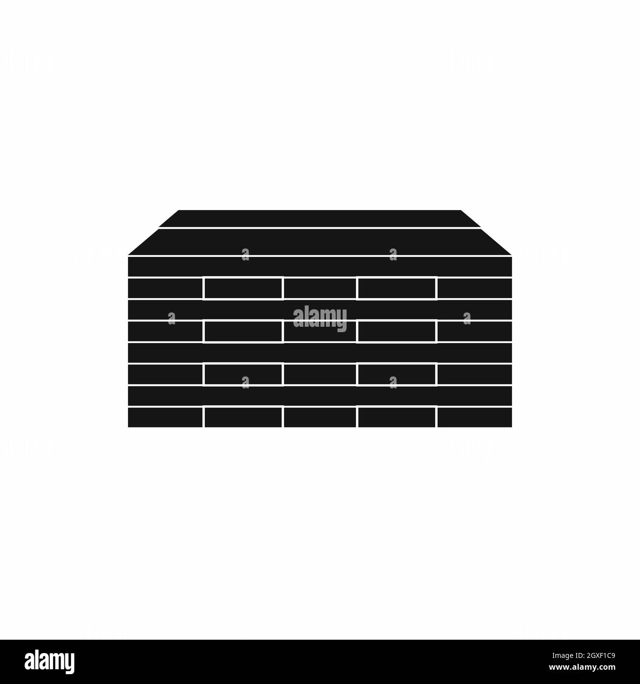 Wooden pallets icon in simple style isolated on white background Stock ...