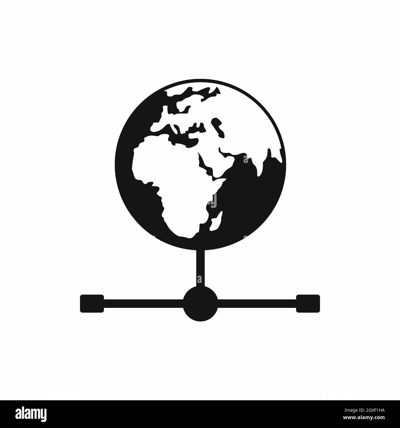 Globe icon in simple style isolated on white background Stock Photo - Alamy