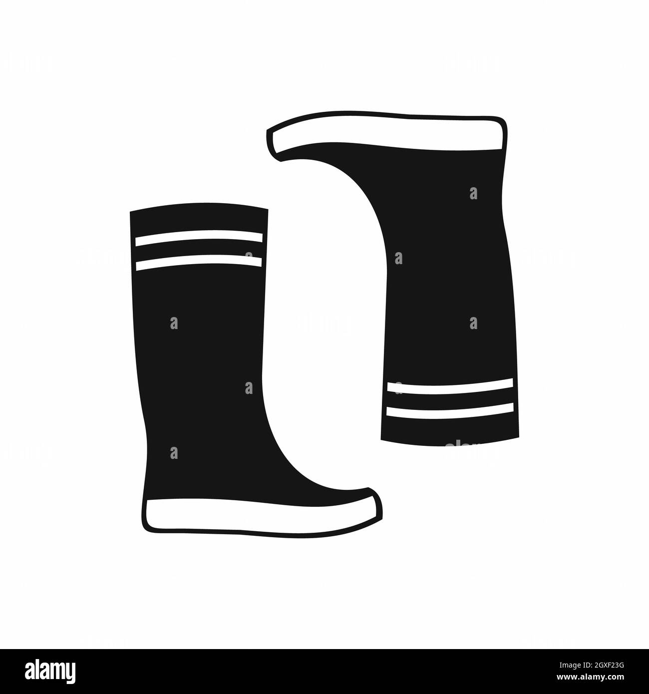 Rubber boots icon in simple style isolated on white background Stock ...