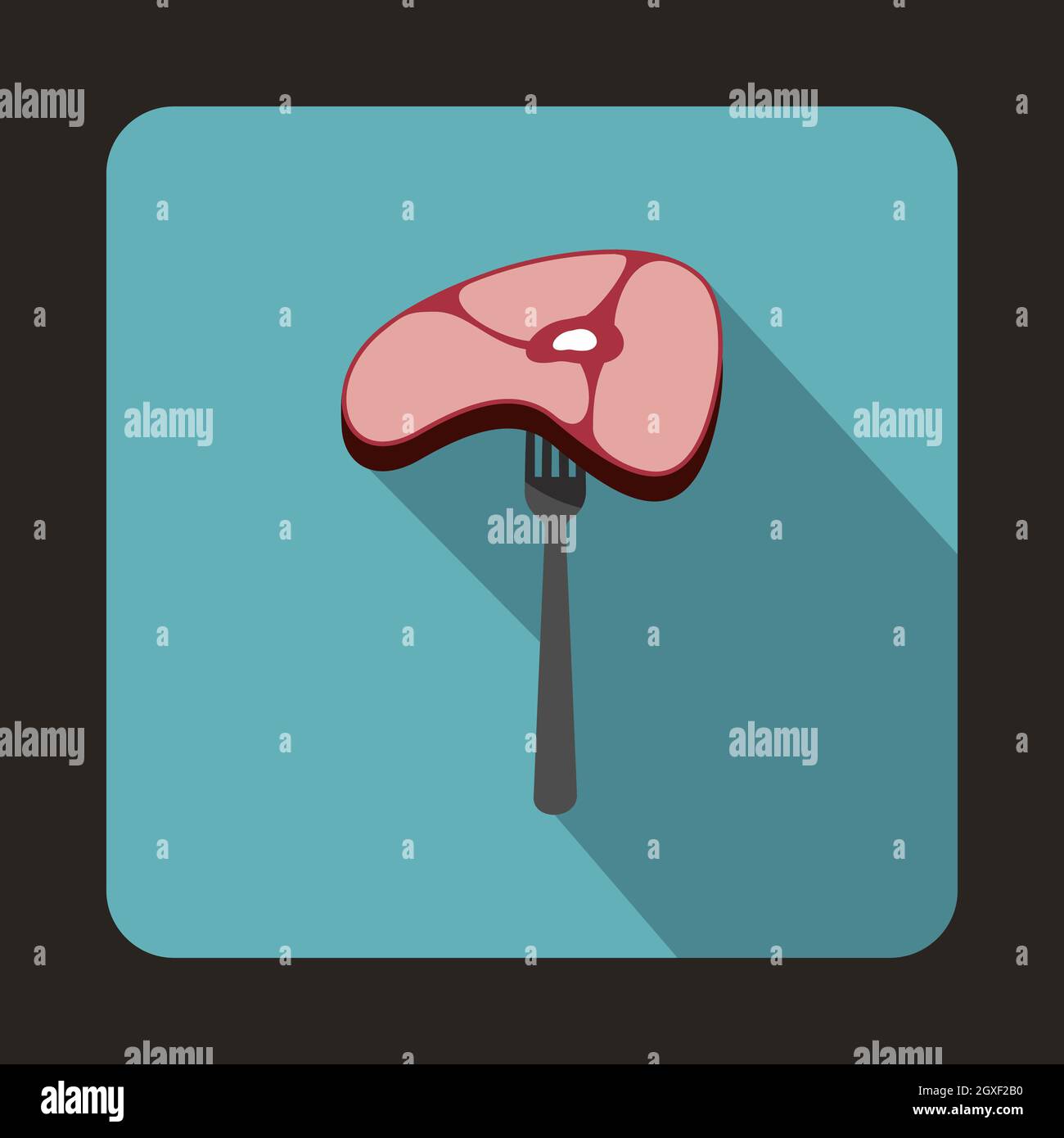 Steak Icon in flat style for any design Stock Photo - Alamy
