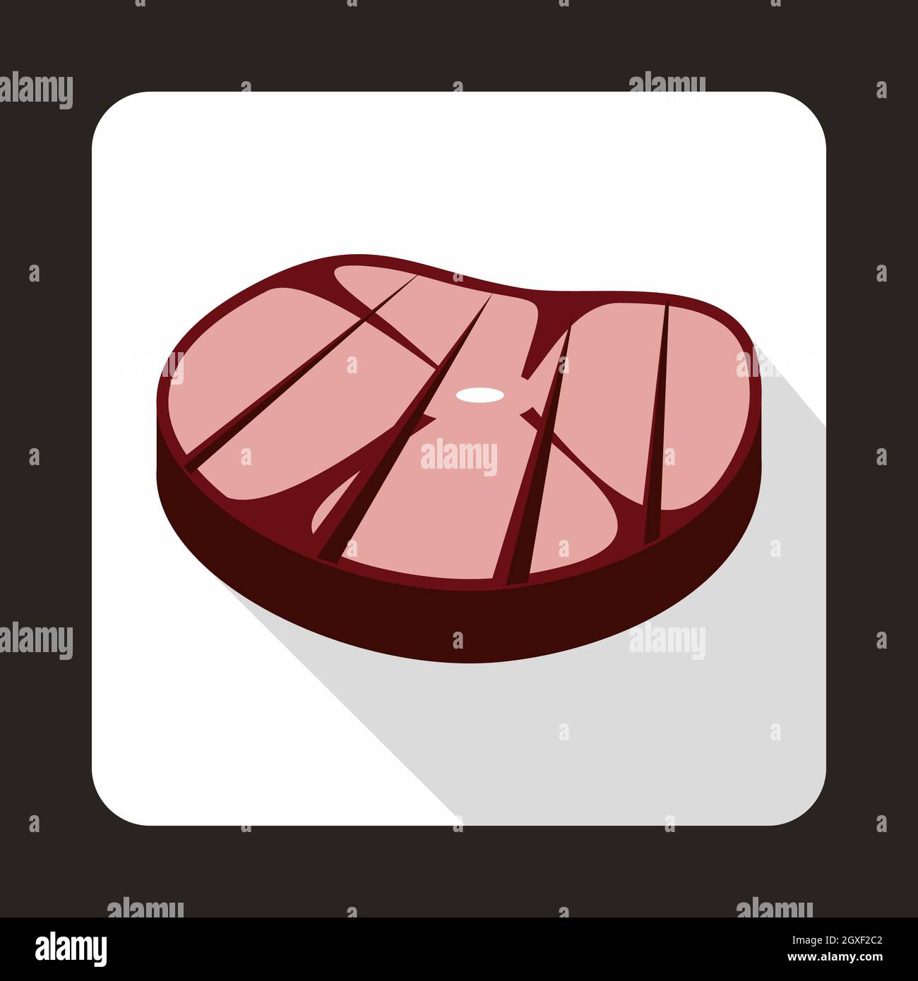 Steak Icon in flat style for any design Stock Photo - Alamy