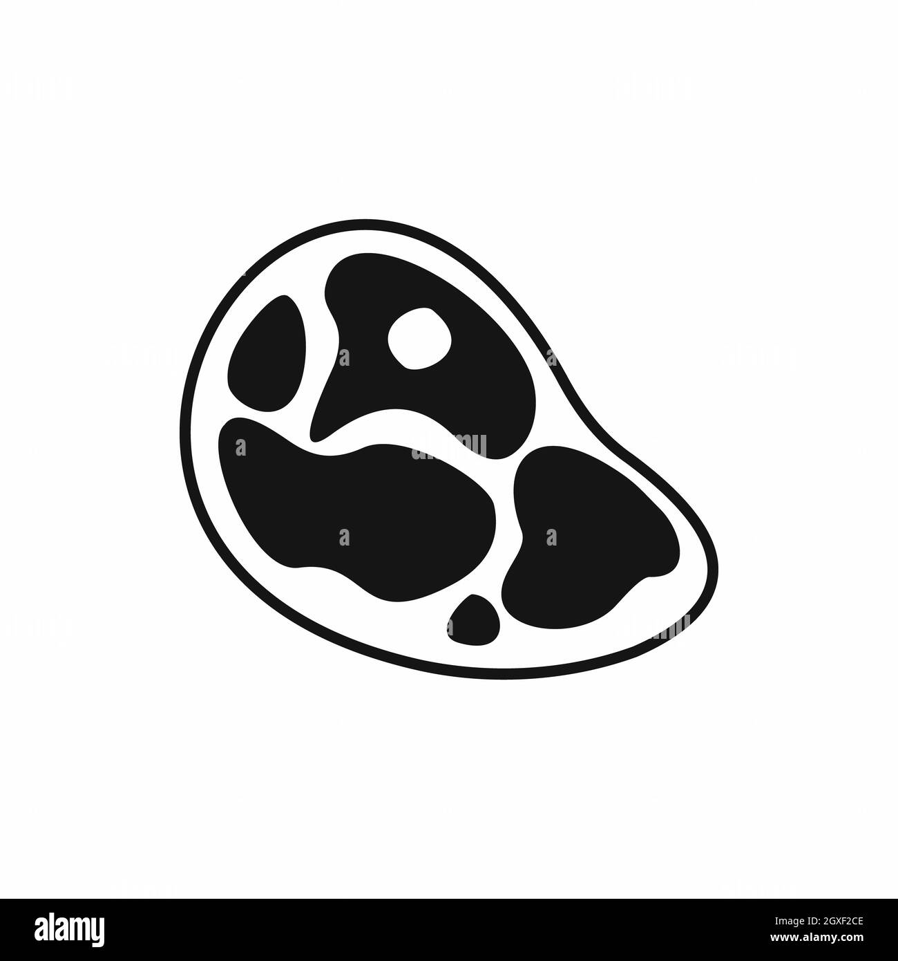 Steak Icon in simple style isolated on white background Stock Photo - Alamy