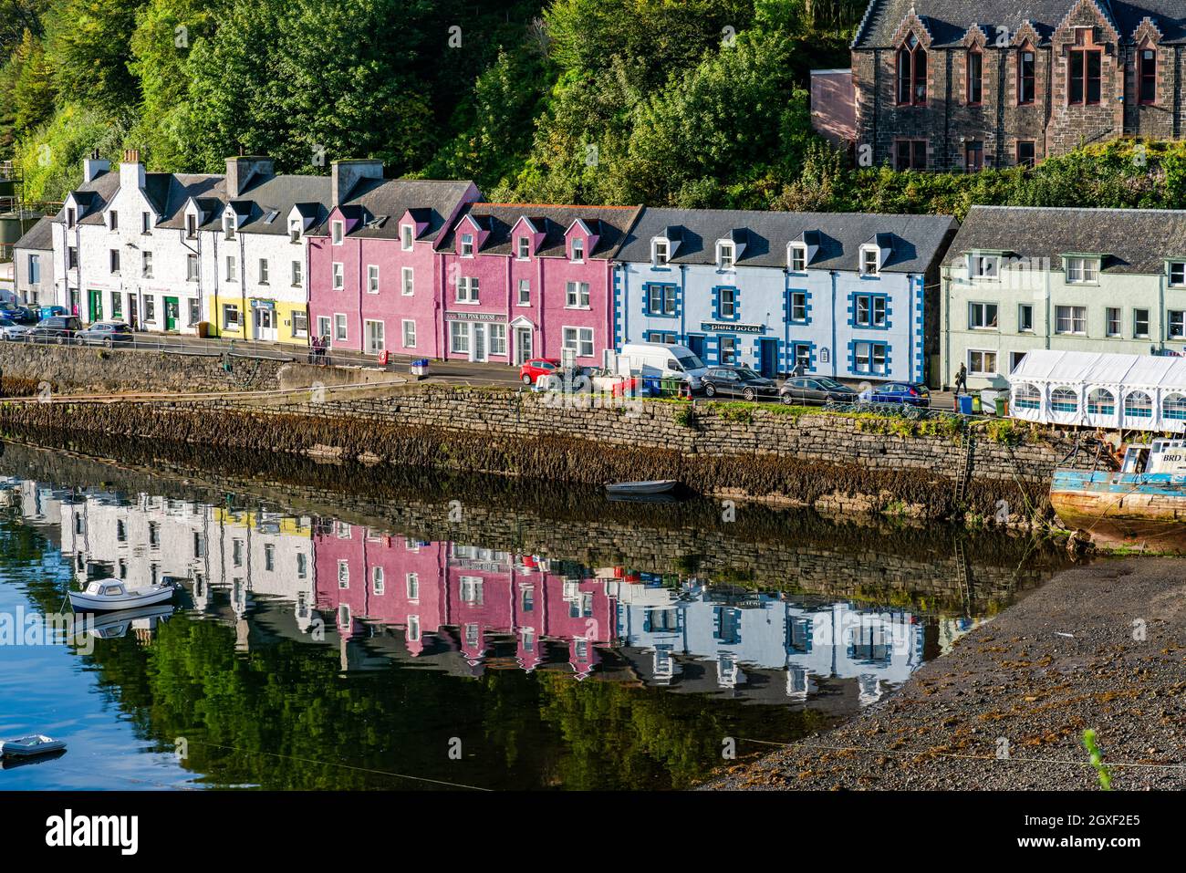 PORTREE, ISLE OF SKYE, SCOTLAND SEPTEMBER 16, 2021 Colorful