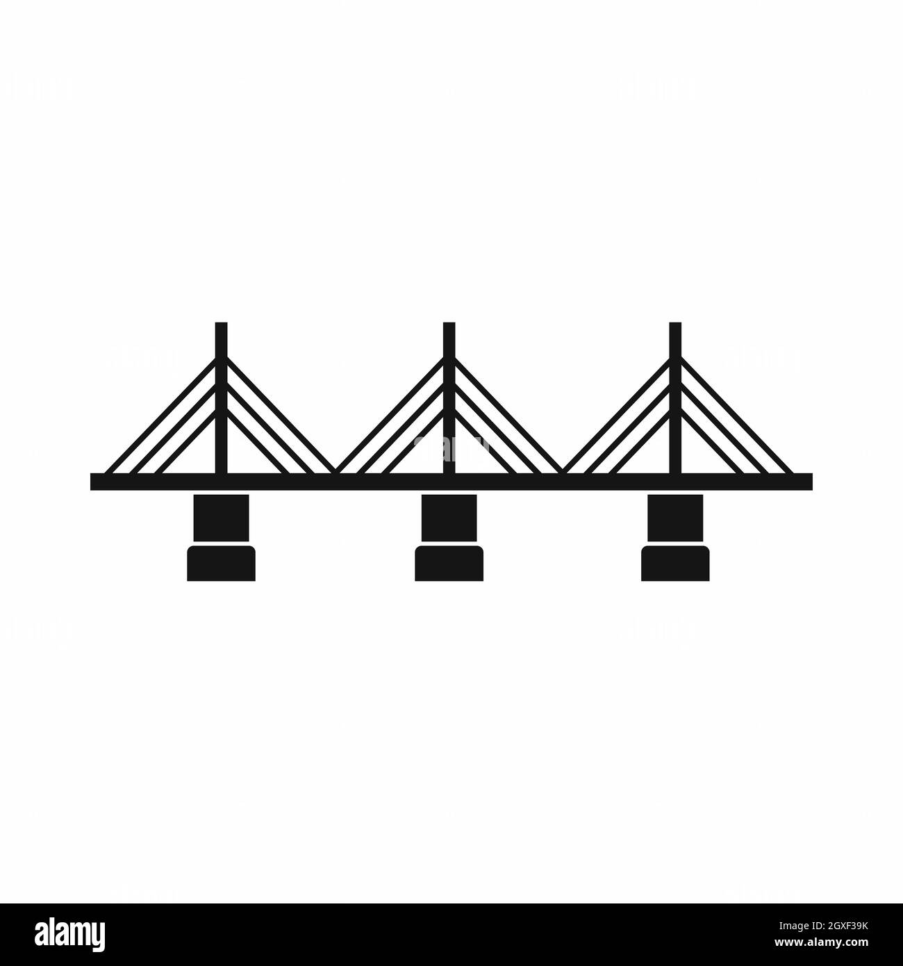 Bridge icon in simple style isolated on white background Stock Photo ...