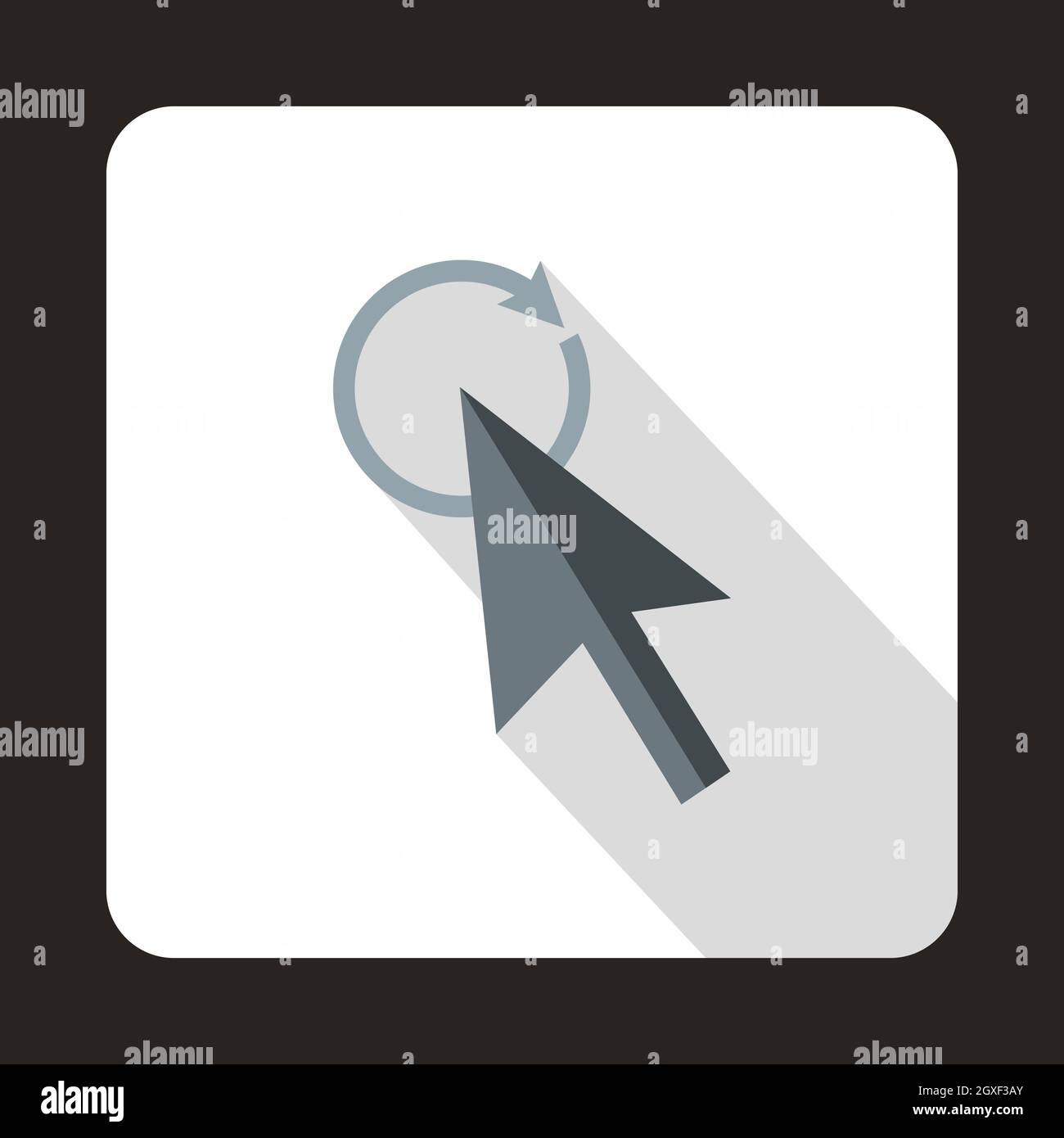 Replacement cursor icon in flat style with long shadow. Computer and ...