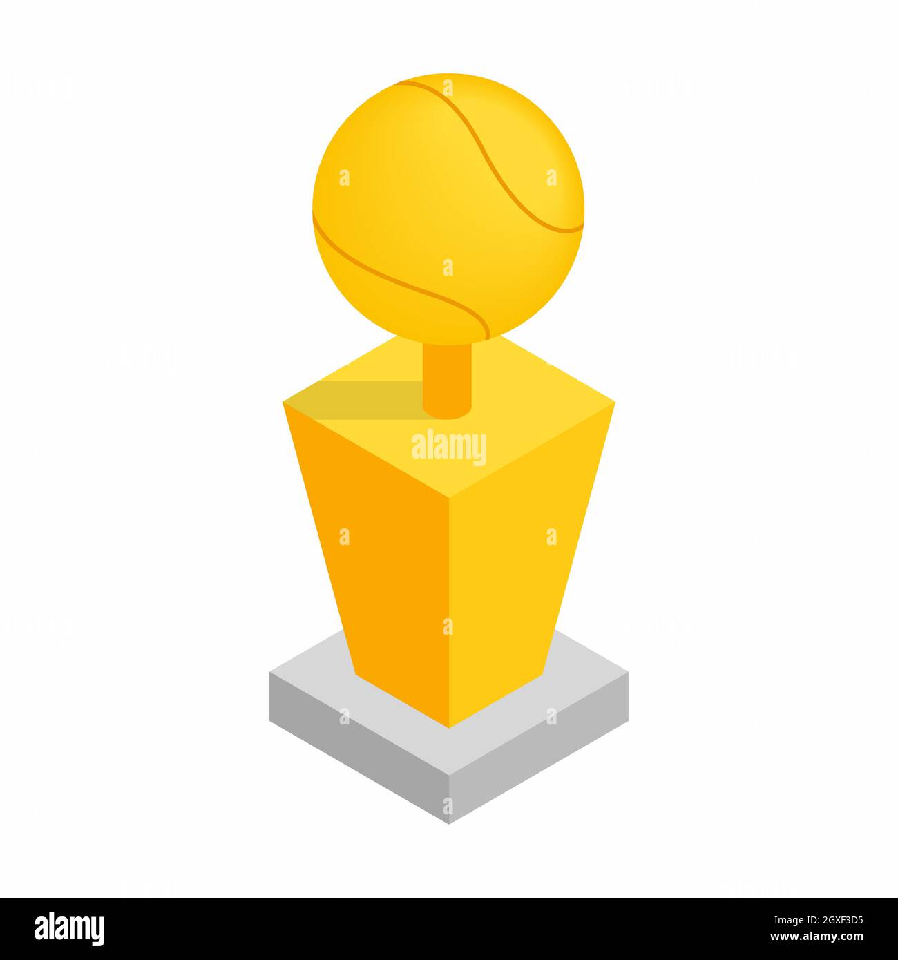 Award tennis ball trophy cup icon in isometric 3d style on a white ...