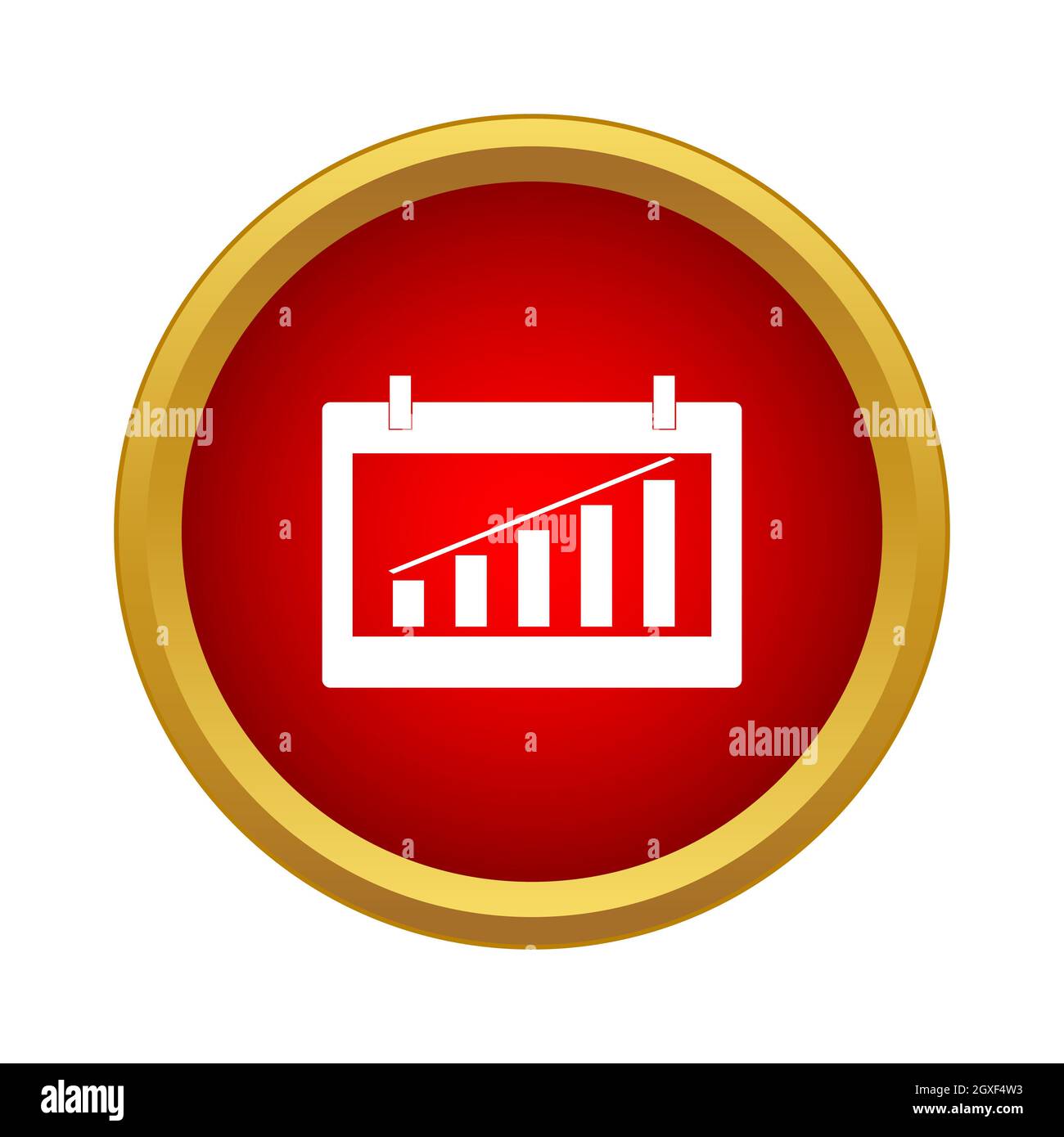 Chart icon in simple style isolated on white background Stock Photo - Alamy