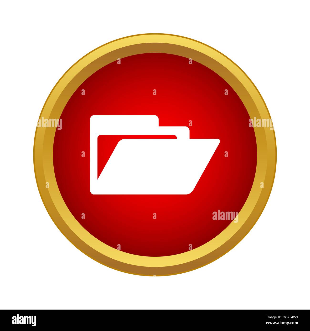 Folder icon in simple style isolated on white background Stock Photo