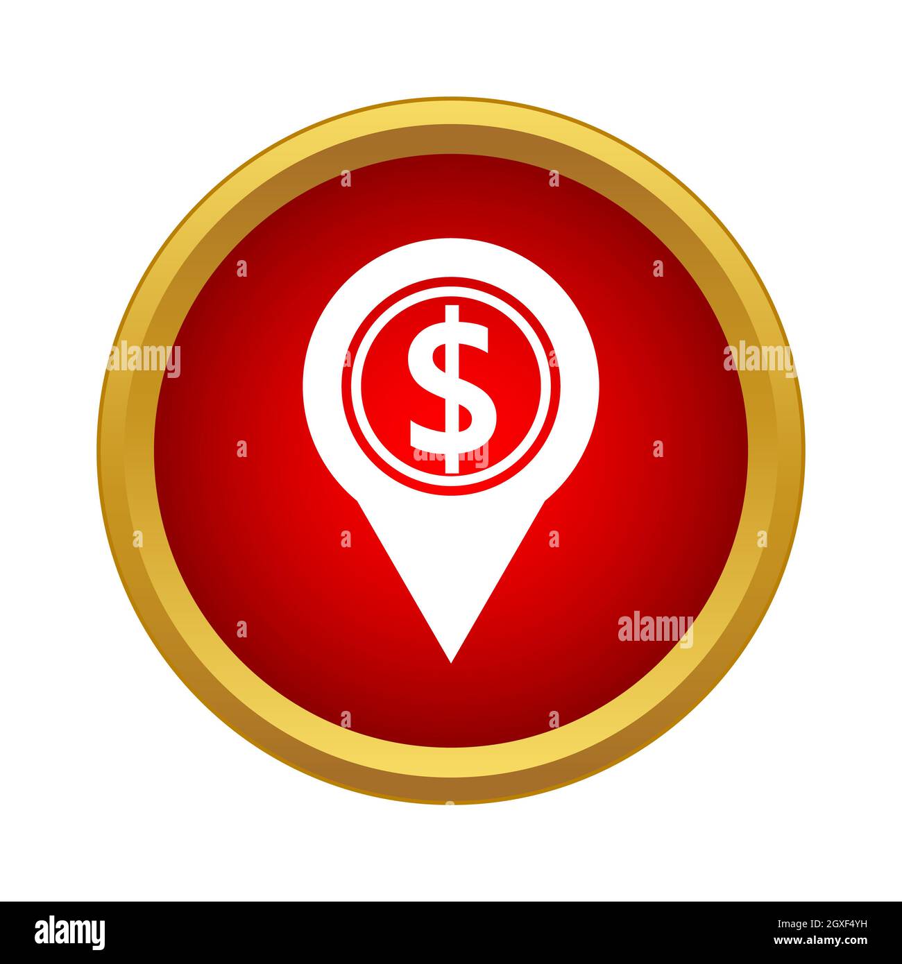Map pointer icon in simple style isolated on white background Stock ...