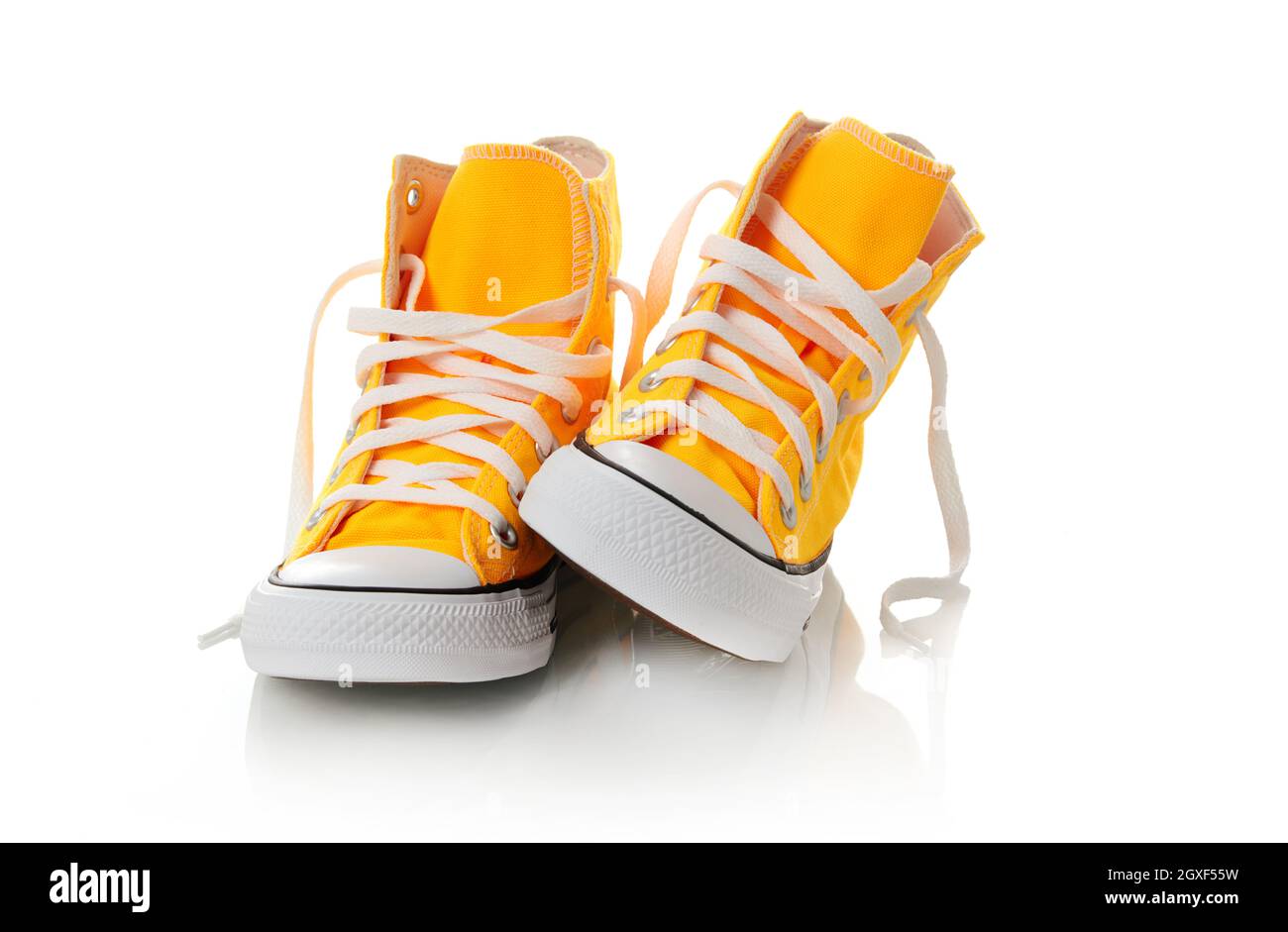 bright yellow sneakers