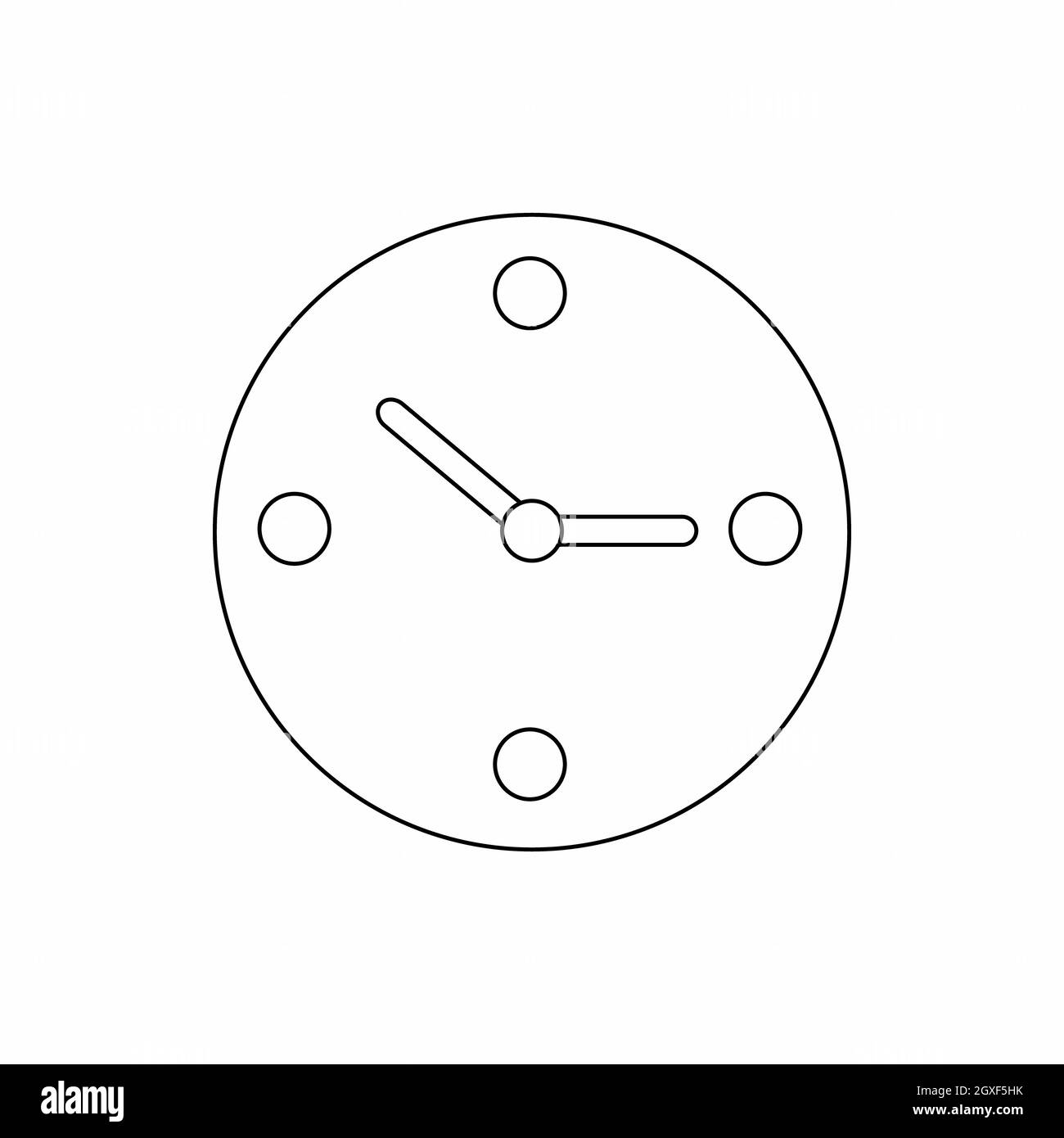 Clock icon in thin line style isolated on white background Stock Photo ...