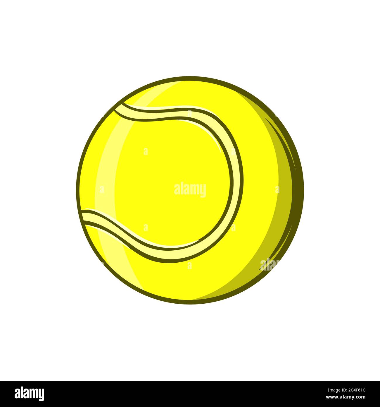Yellow Ball Isolated On A White Background Stock Photo - Download