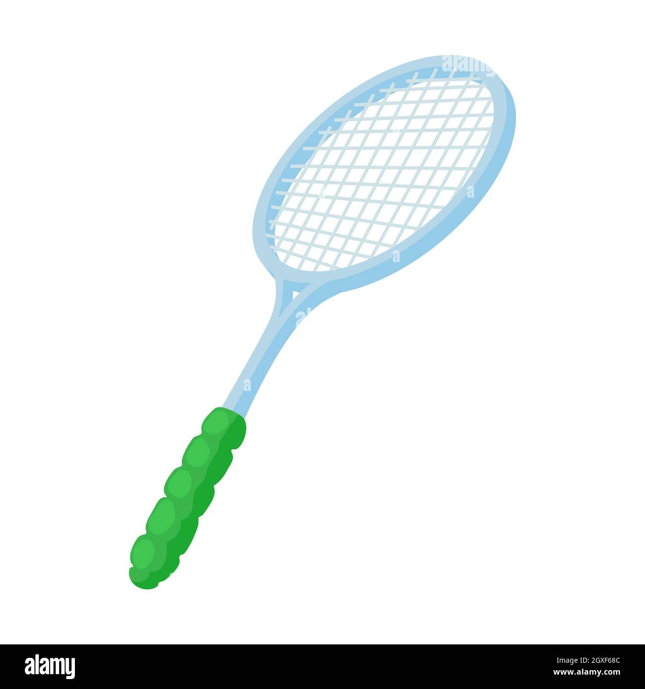 Tennis racket icon in cartoon style on a white background Stock Photo ...