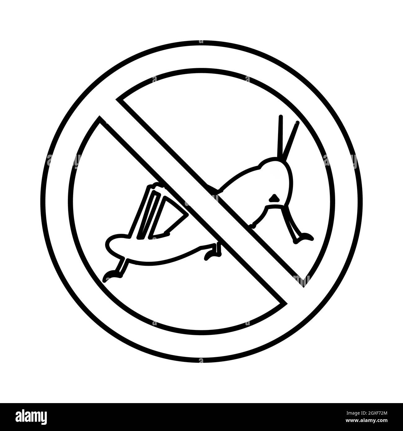 No locust sign icon in outline style isolated on white background Stock ...