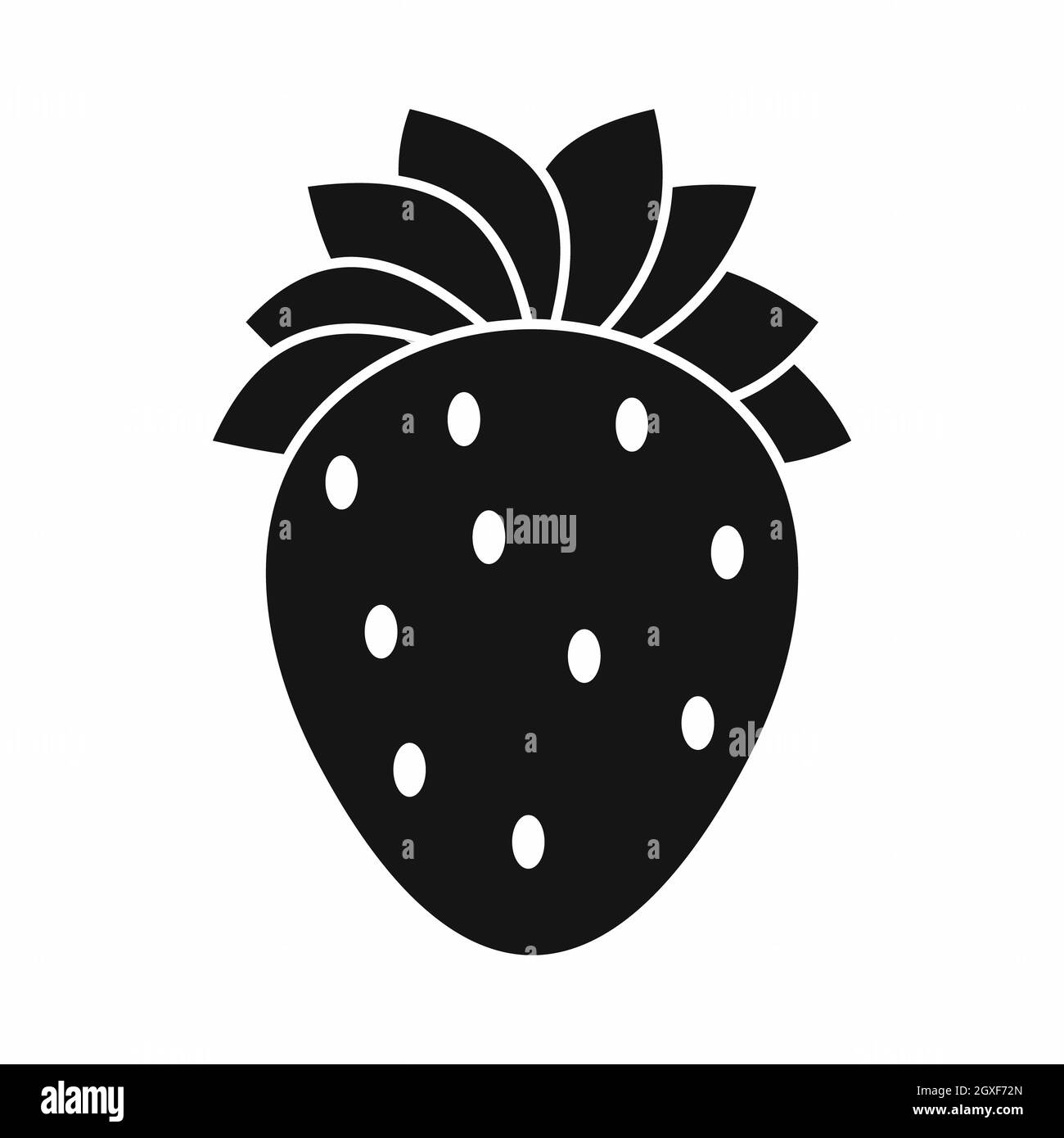 Strawberry icon in simple style isolated on white background Stock ...