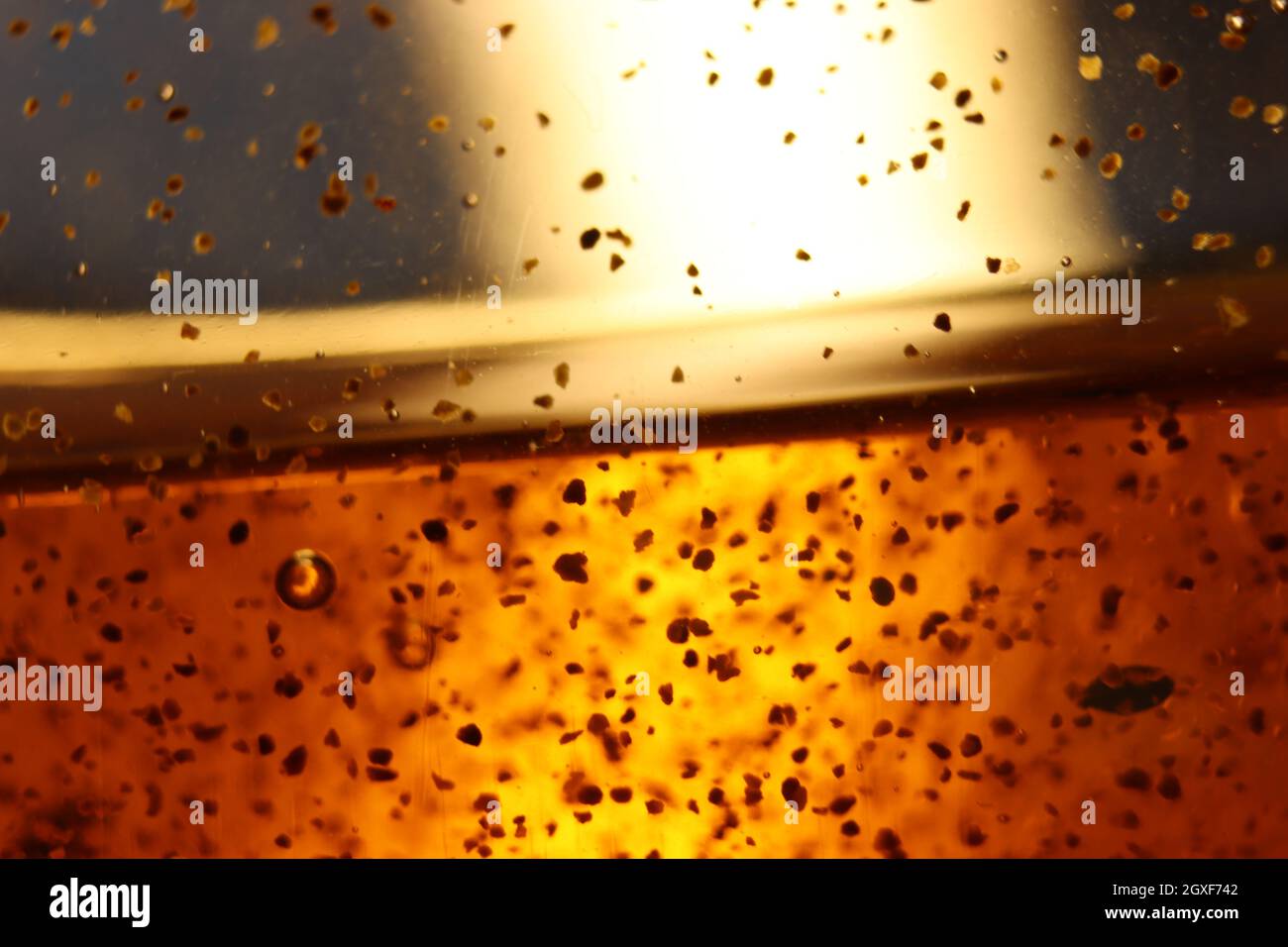 abstract golden background bubbles rare shapes different Stock Photo