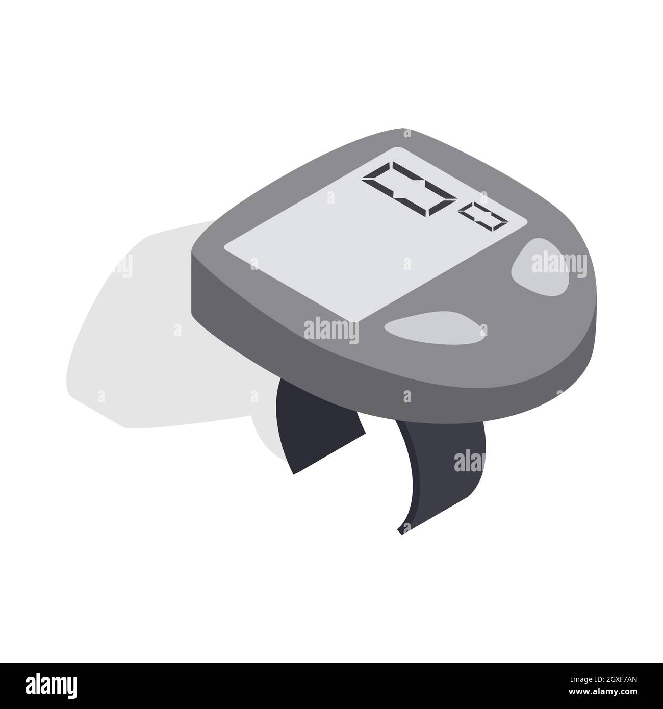 Bicycle speedometer computer icon in isometric 3d style on a white ...