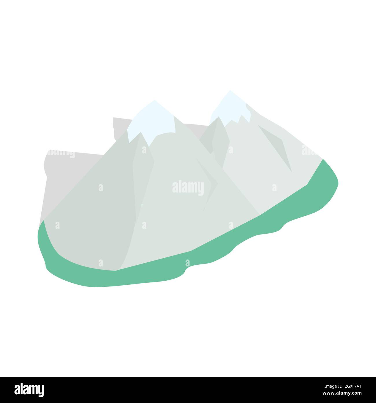 Swiss alps icon in isometric 3d style on a white background Stock Photo