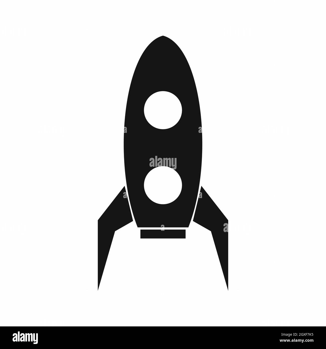 Rocket icon in simple style for any design Stock Photo - Alamy