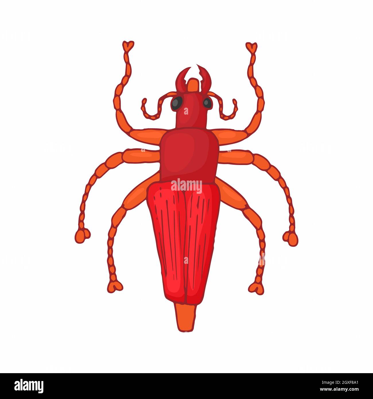 Insect bug icon in cartoon style isolated on white background Stock ...