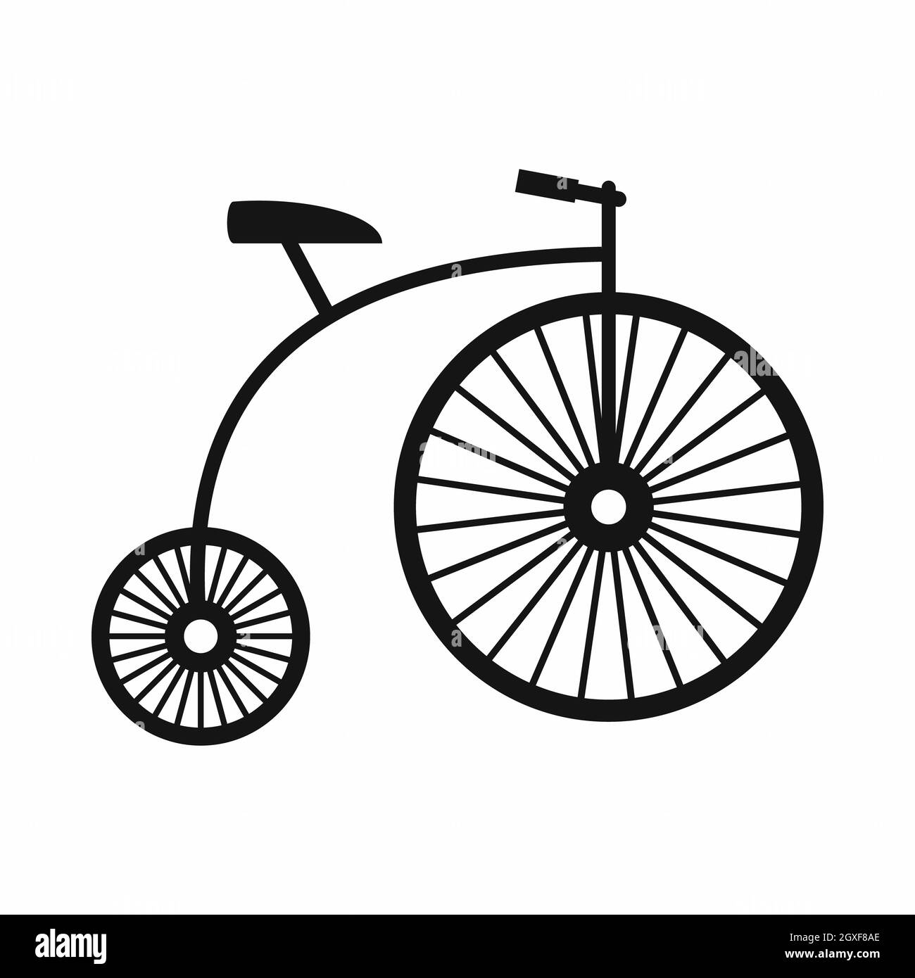 Penny-farthing icon in simple style isolated on white background Stock Photo