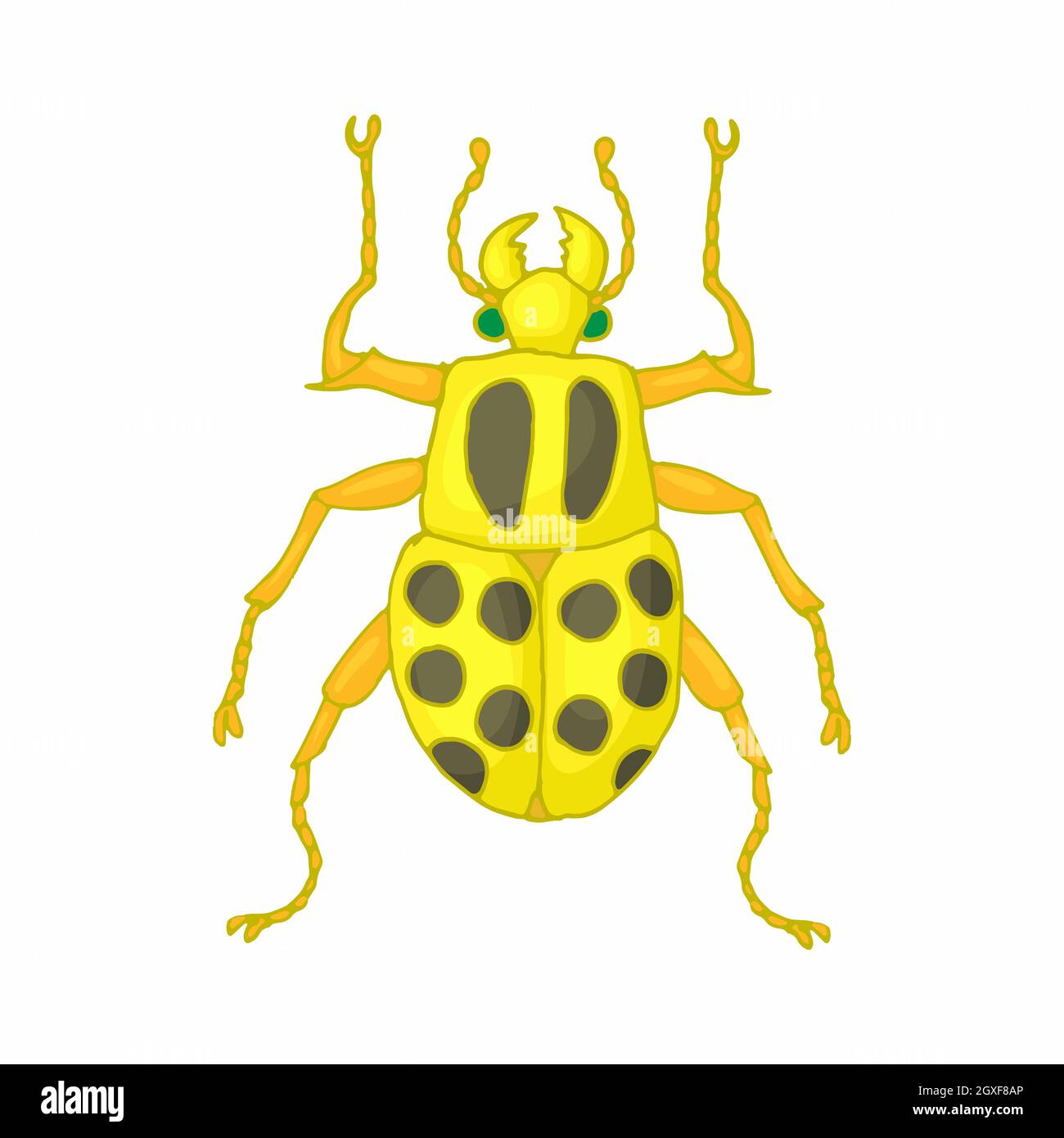 Insect bug icon in cartoon style isolated on white background Stock ...