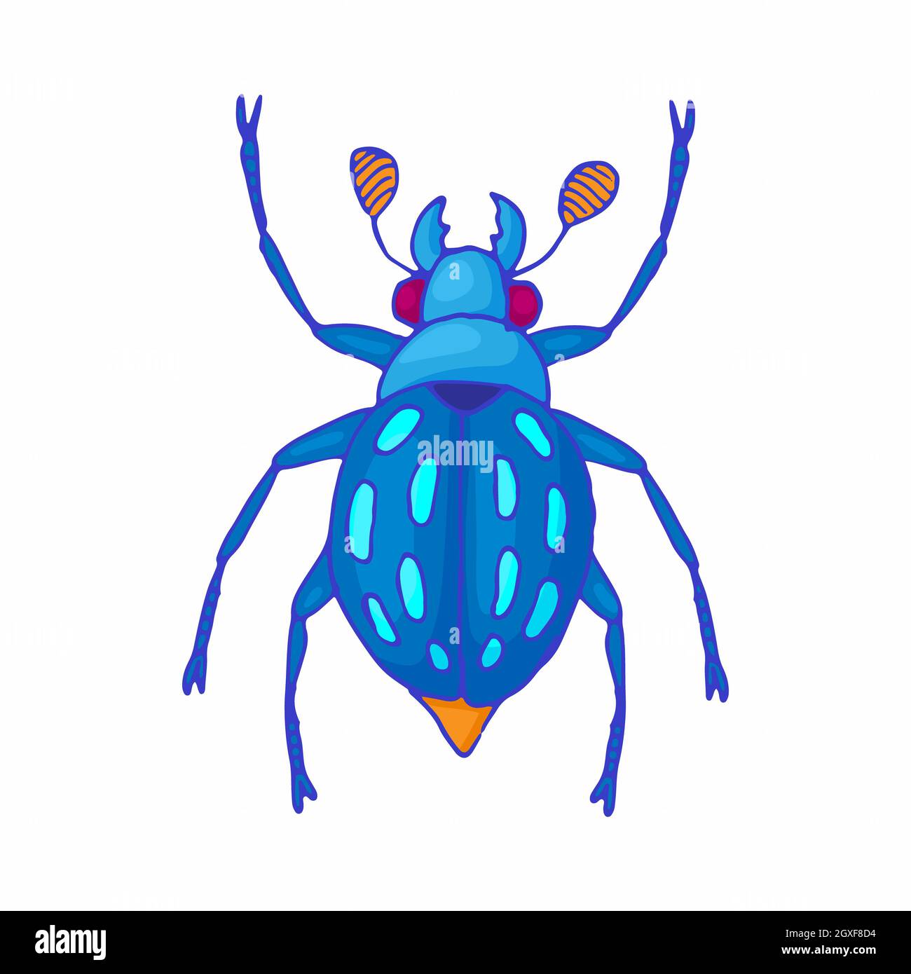 Insect bug icon in cartoon style isolated on white background Stock ...