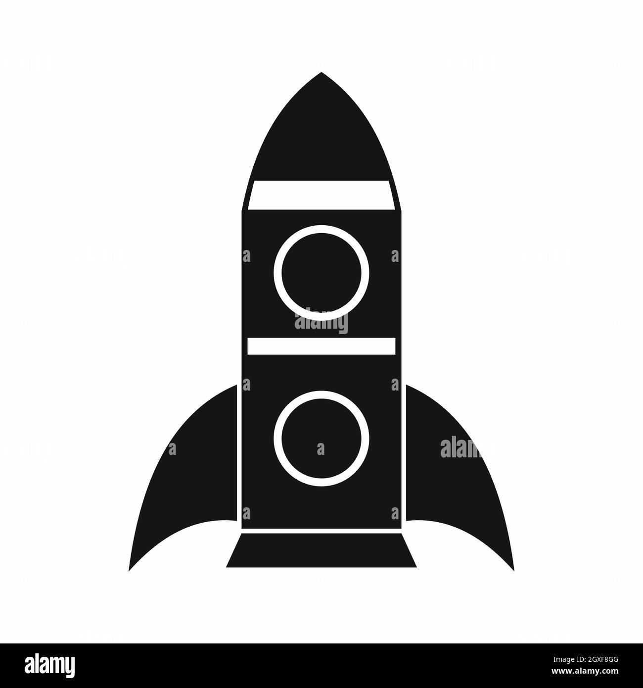 Rocket icon in simple style for any design Stock Photo - Alamy